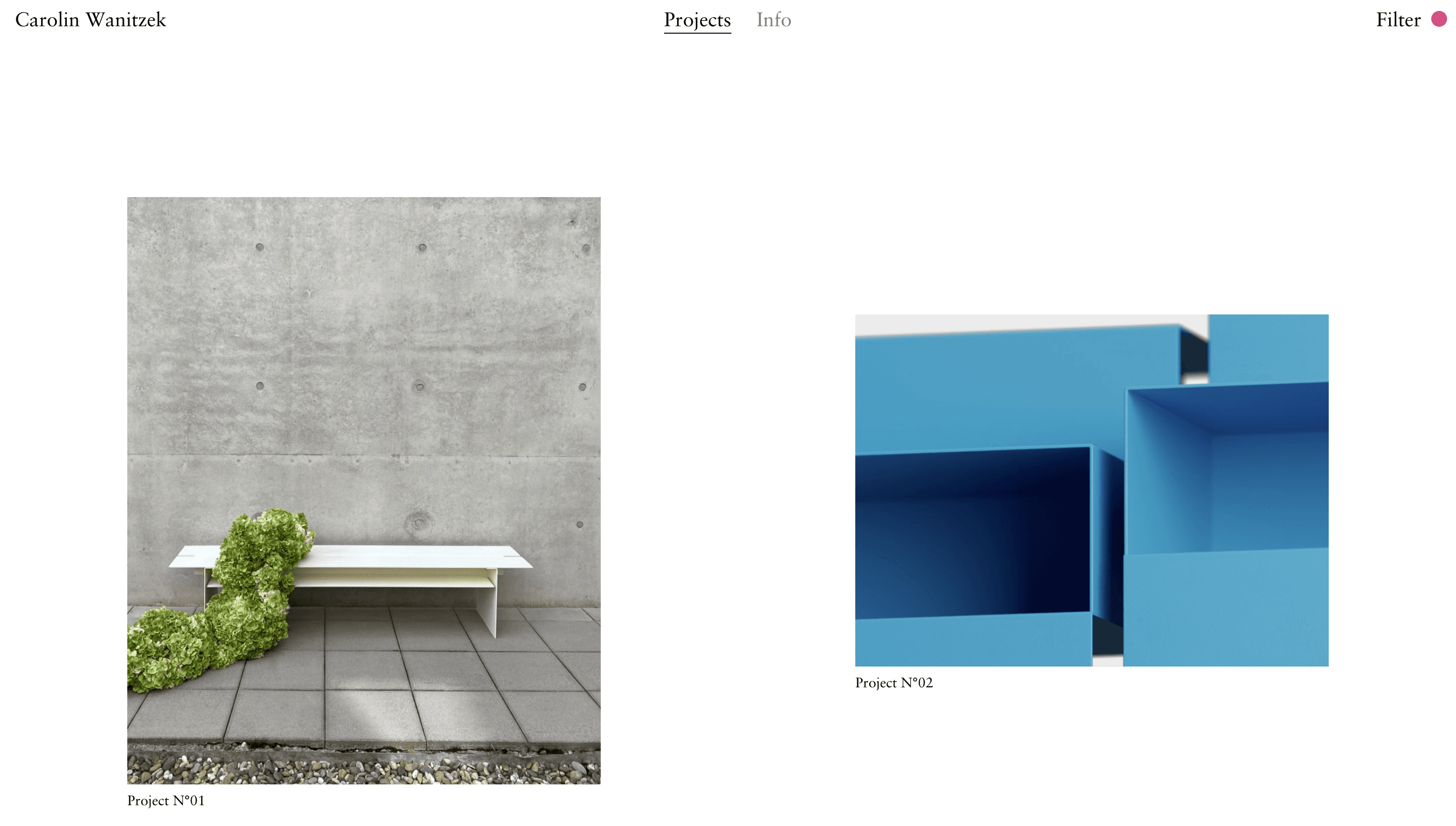 Studio Carolin Wanitzek — Art, Designer website design