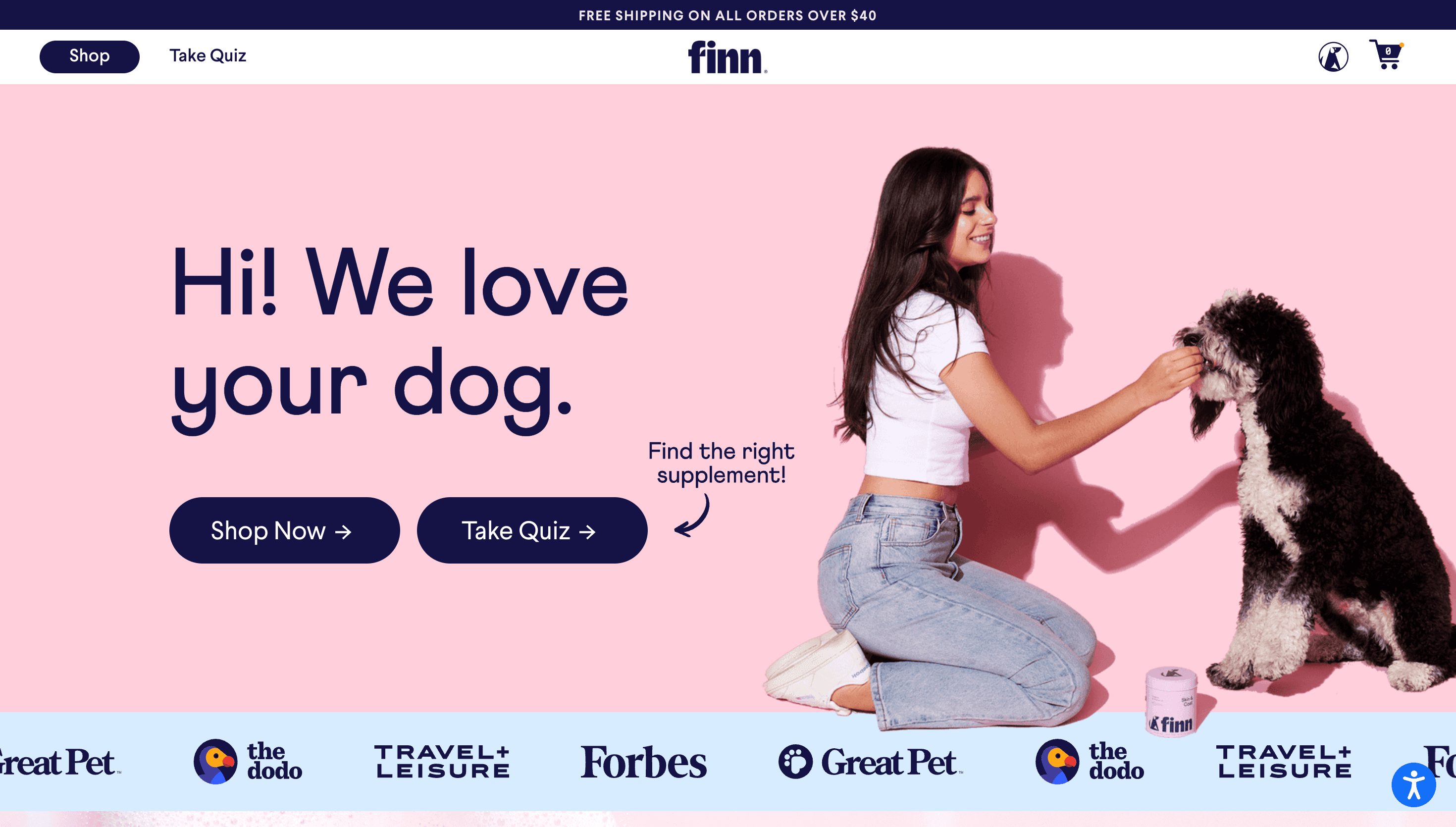 Finn — Health, Food website design
