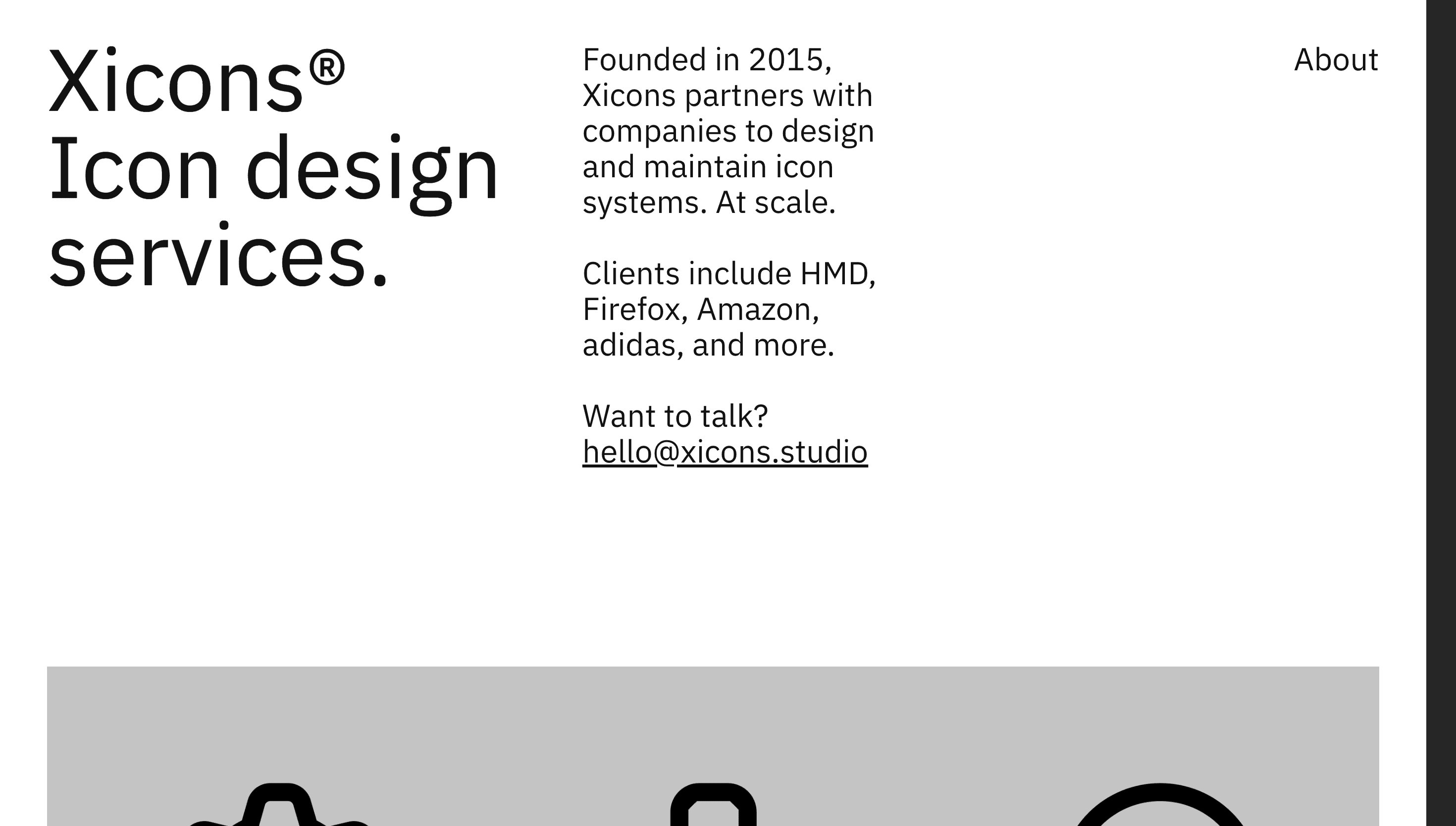 Xicons® — Studio, Branding website design