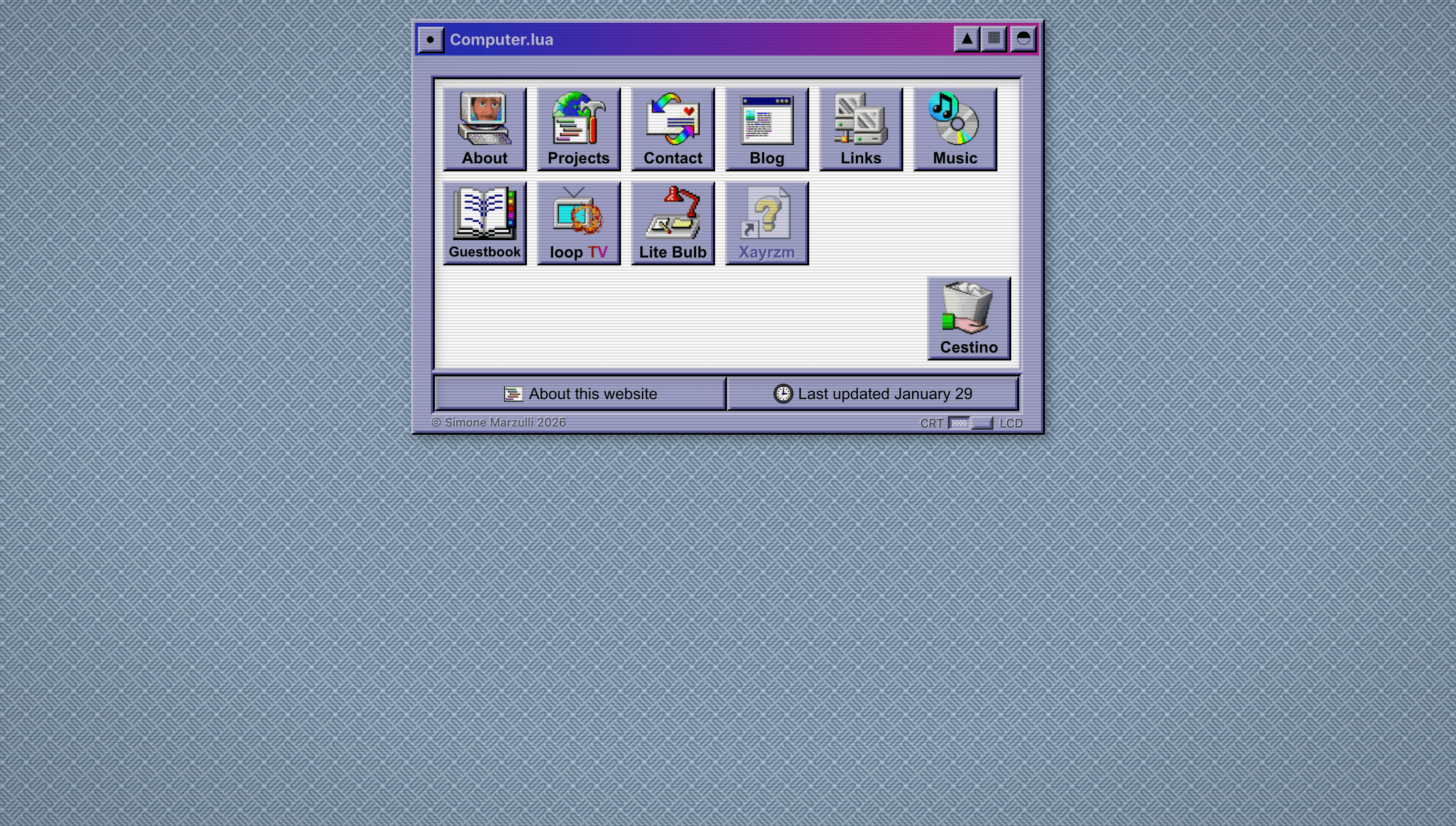 Simone's Computer — Personal, Developer website design