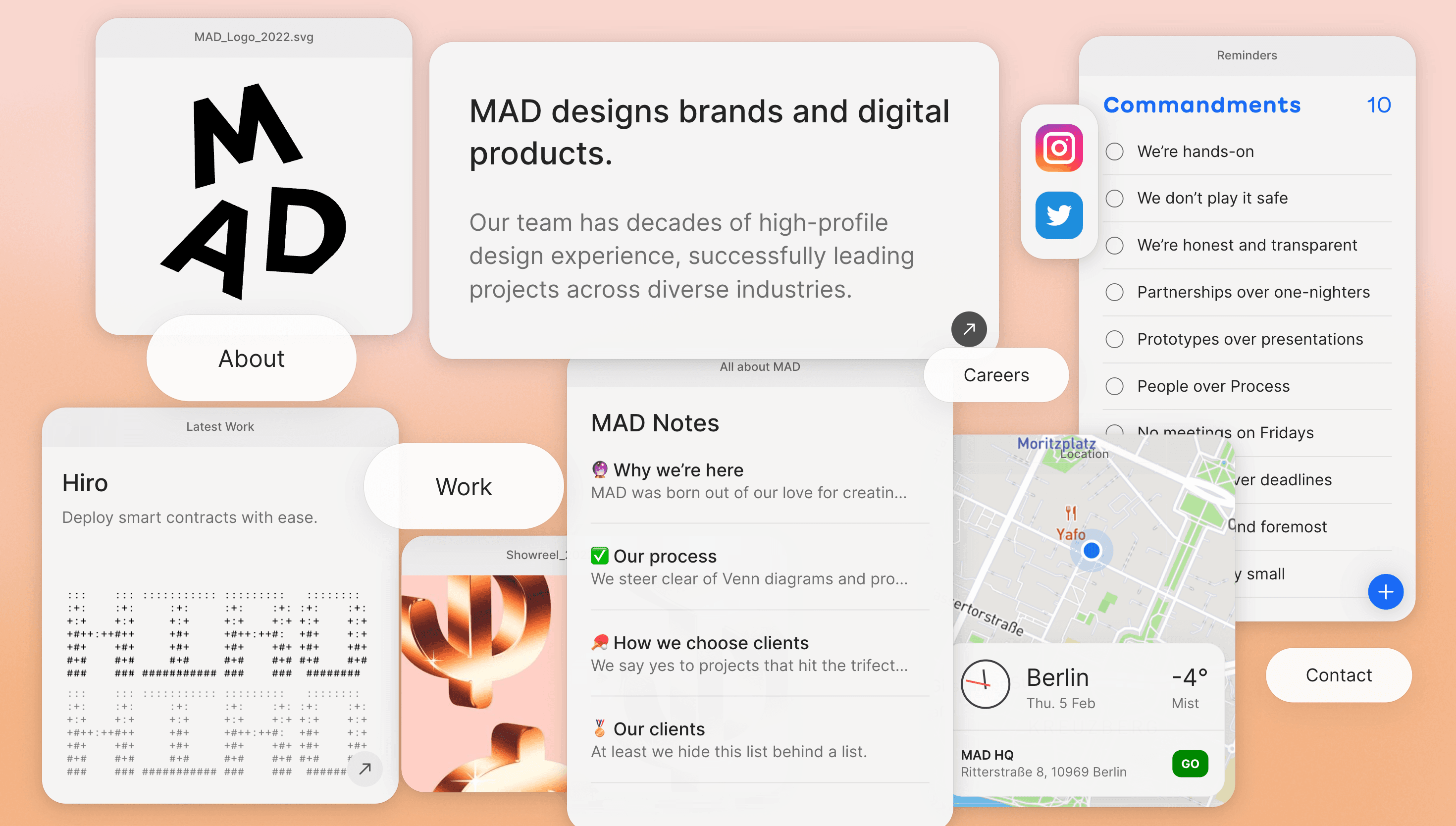 MAD — Agency, Studio website design