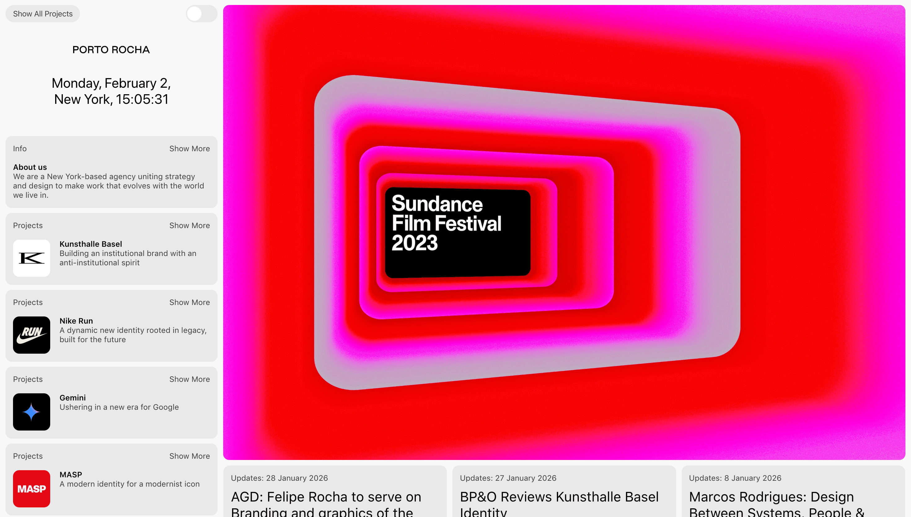 PORTO ROCHA — Agency, Branding website design