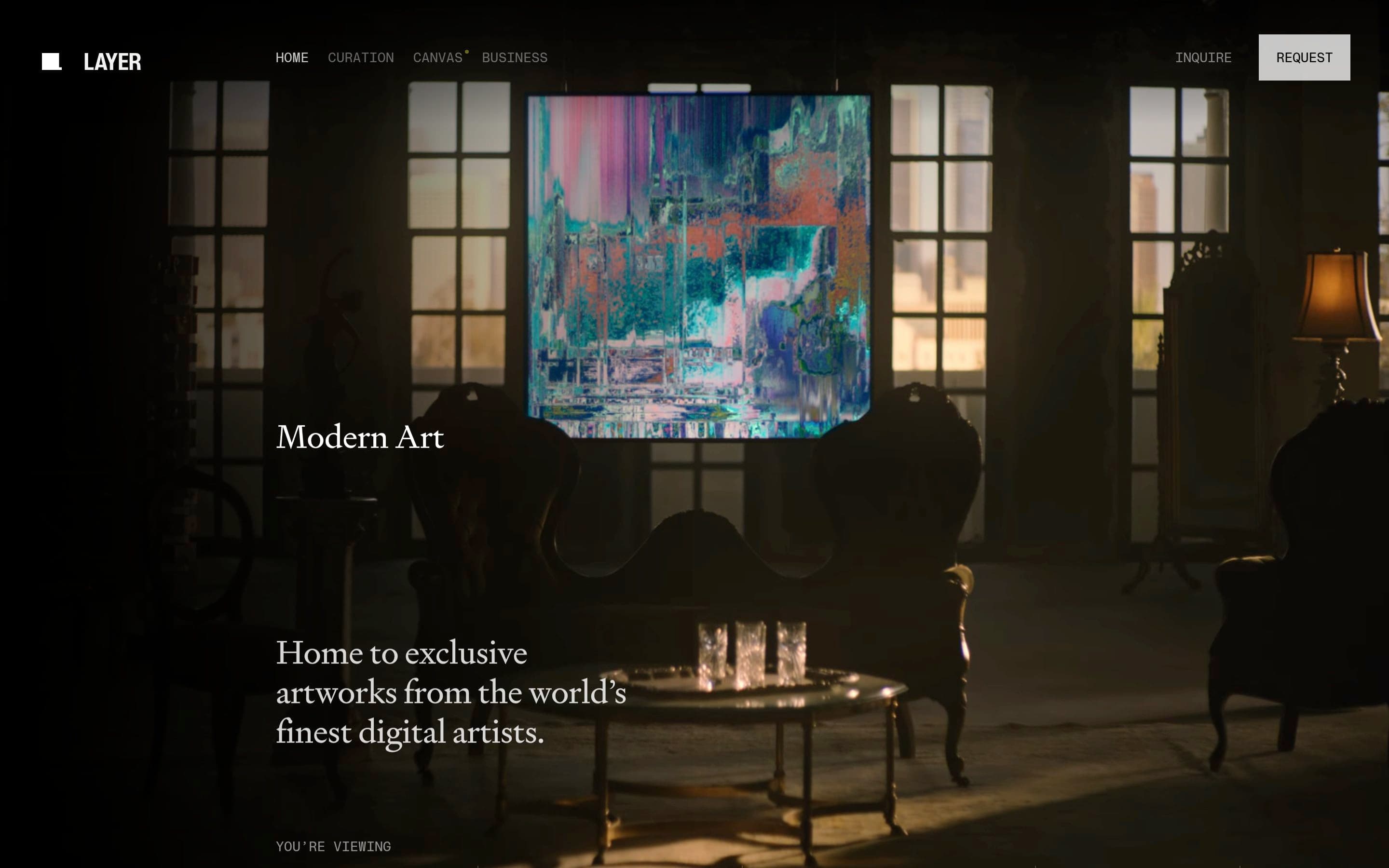 Layer — Art, Tech website design