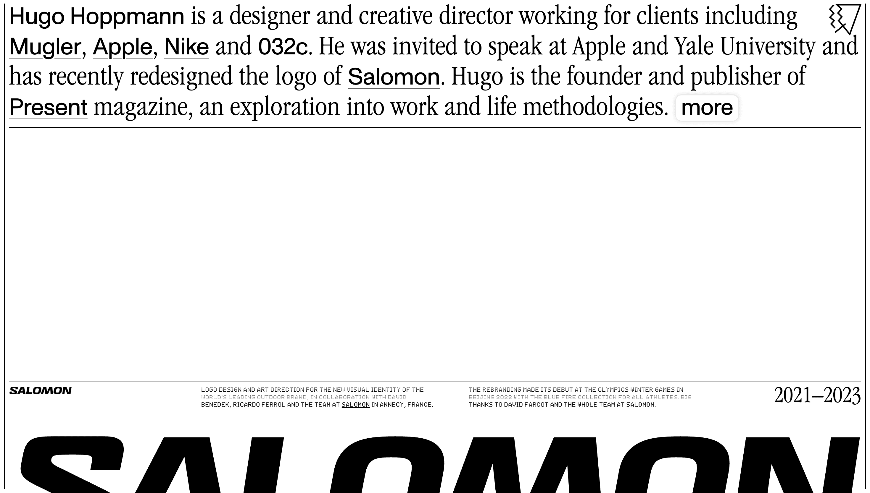 Hugo Hoppmann — Designer, Portfolio website design