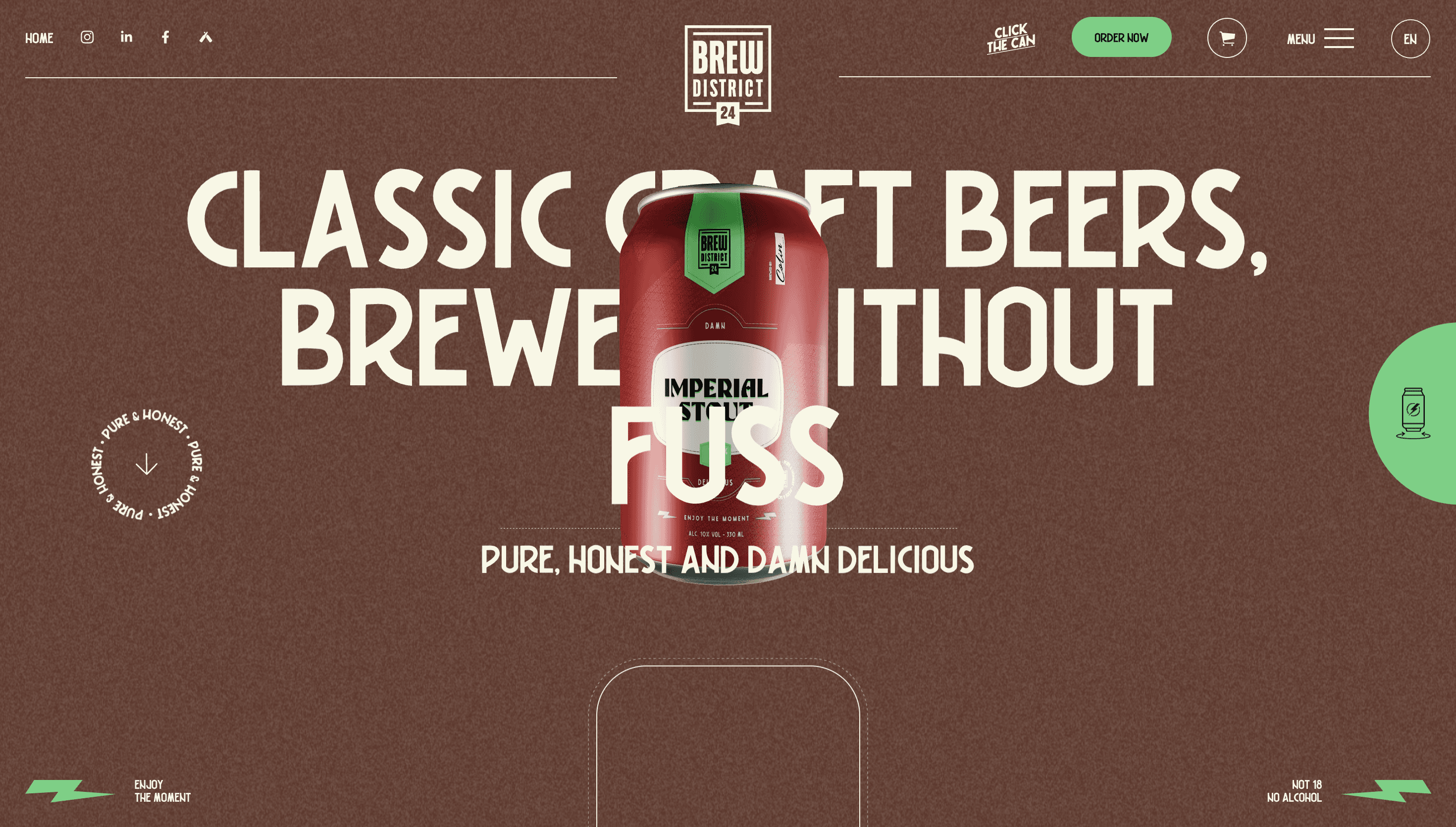 Brewdistrict 24 — Food, Classic website design