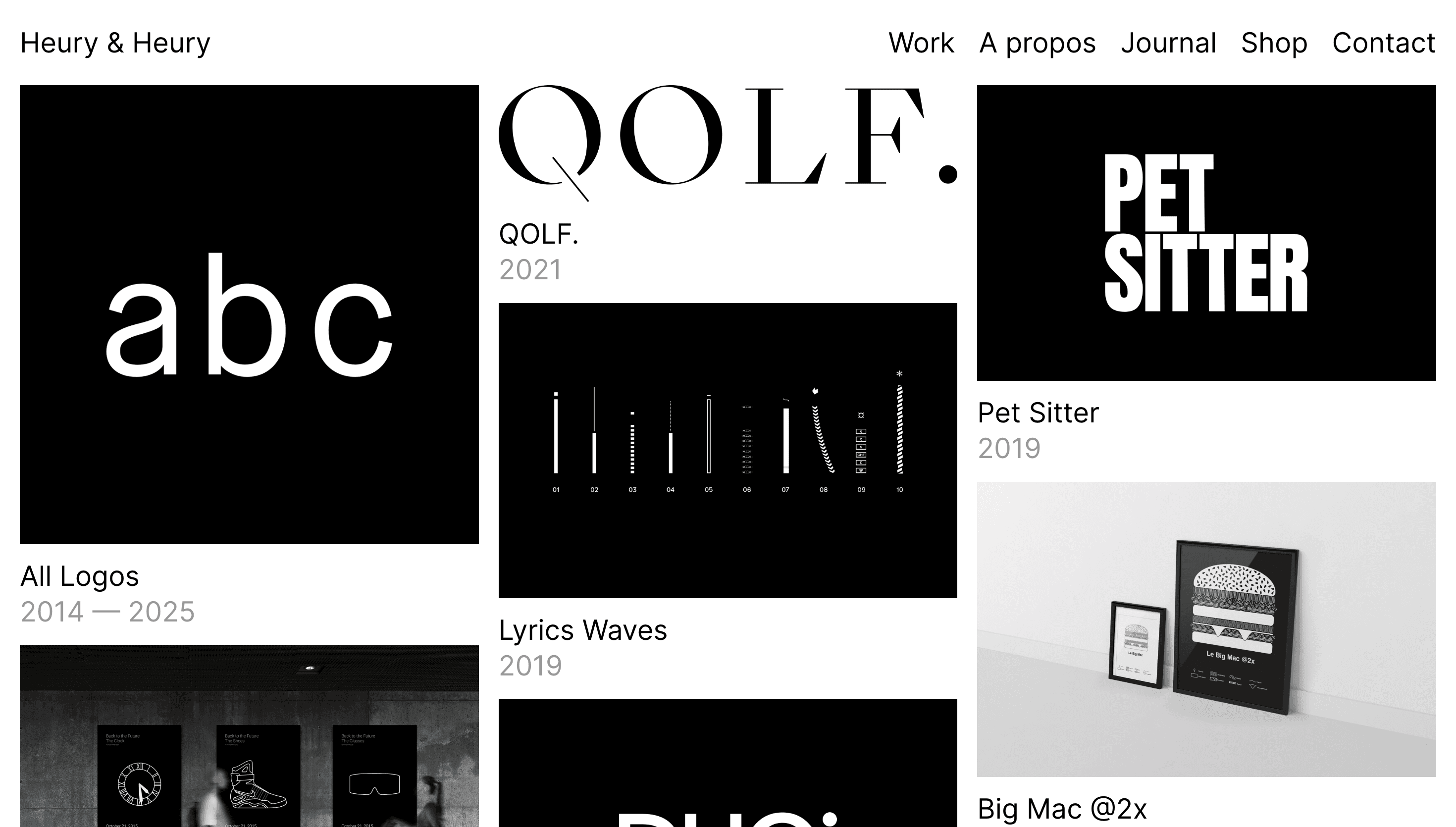 Heury & Heury — Designer, Personal website design