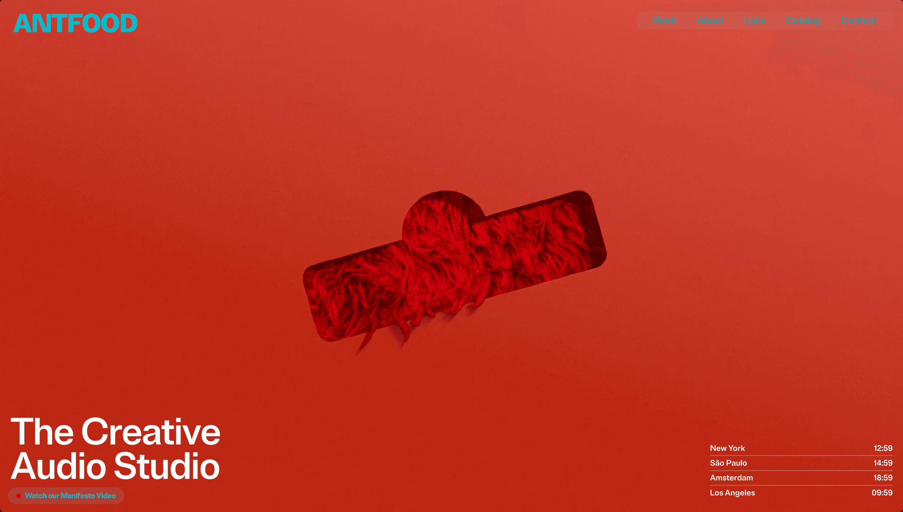 Antfood — Music, Studio website design