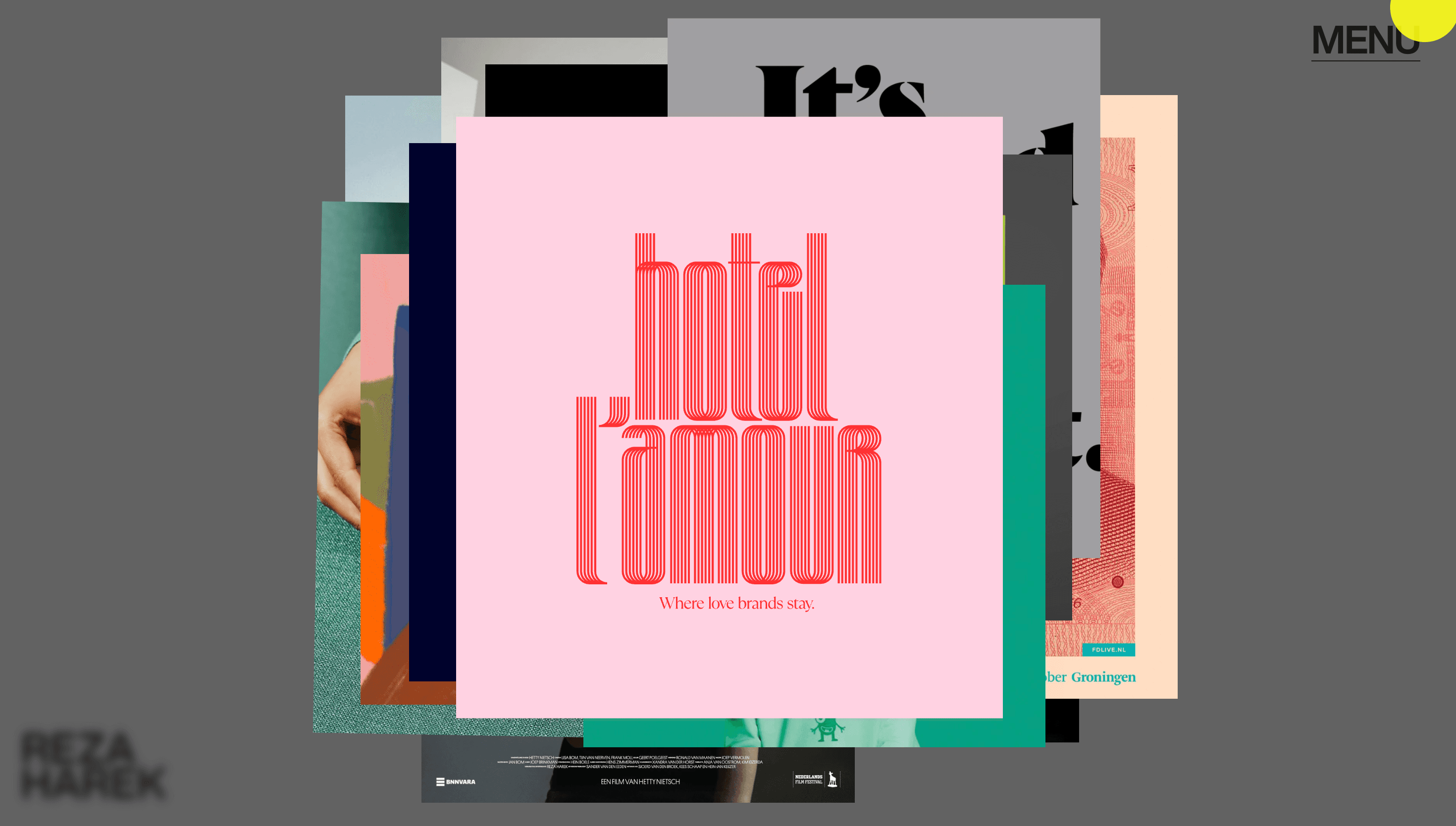 Studio Reza Harek — Branding, Typography website design