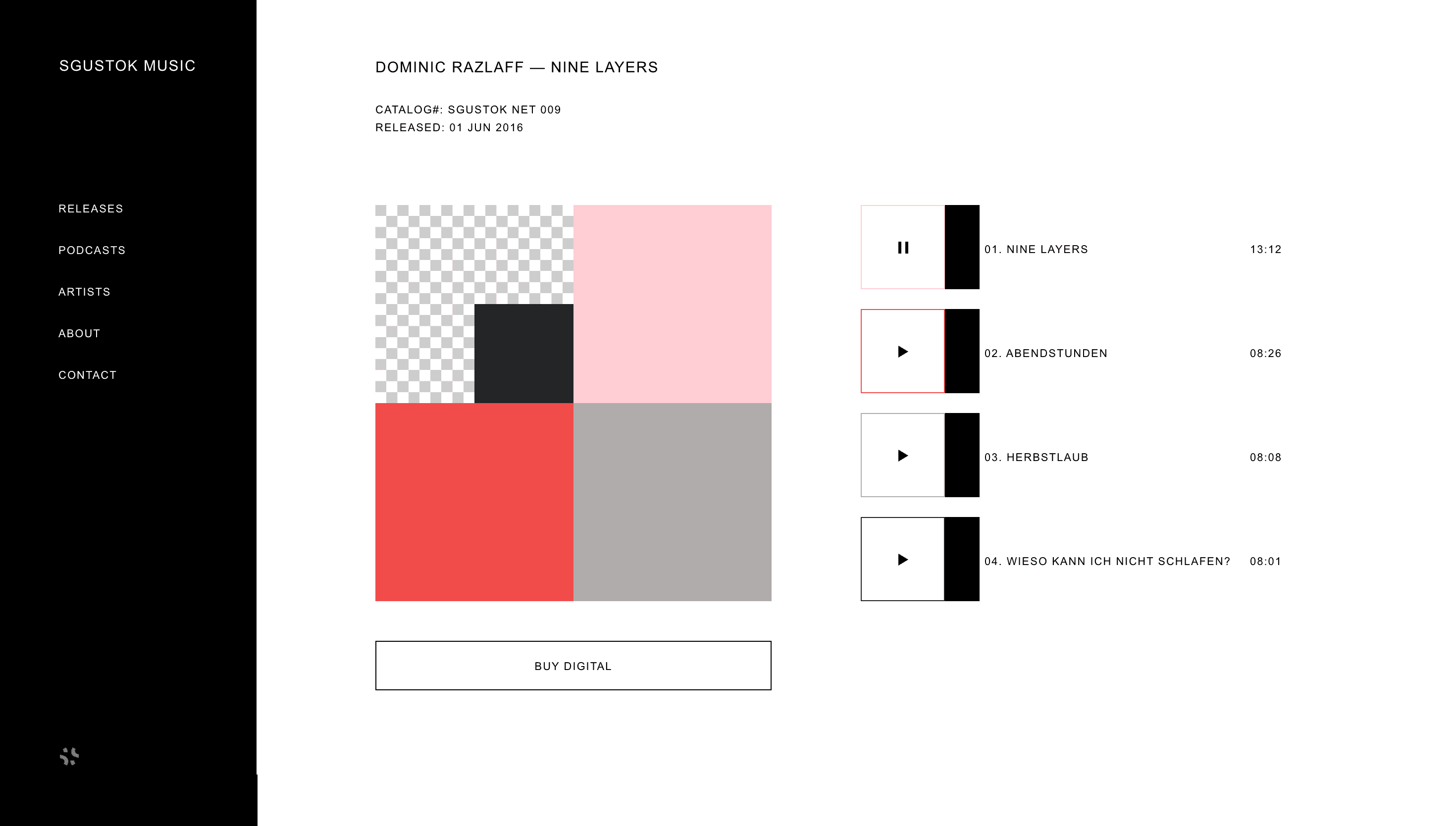 Sgustok Music — Music, Modern website design