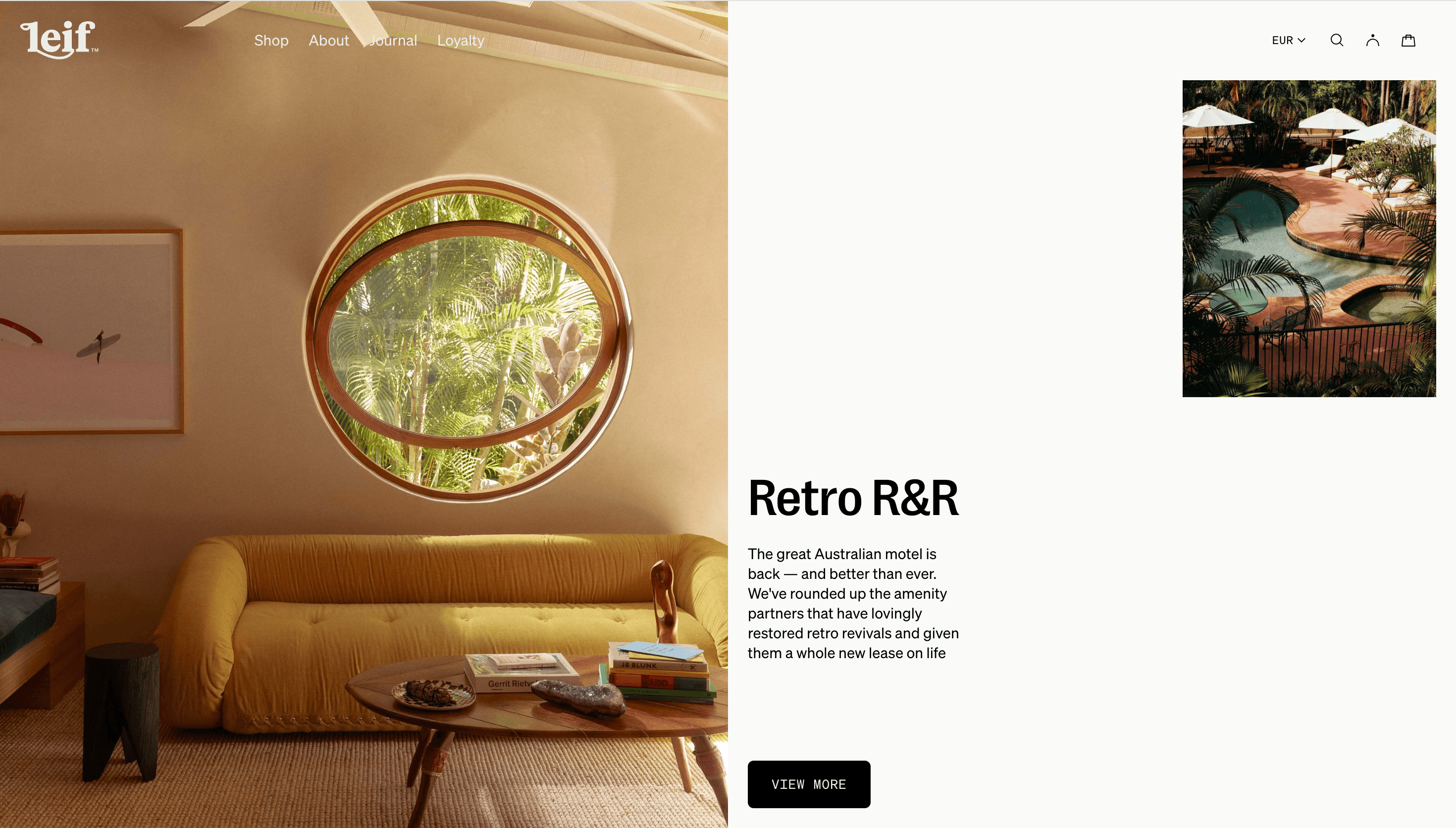 LEIF Products — Health, Sustainability website design