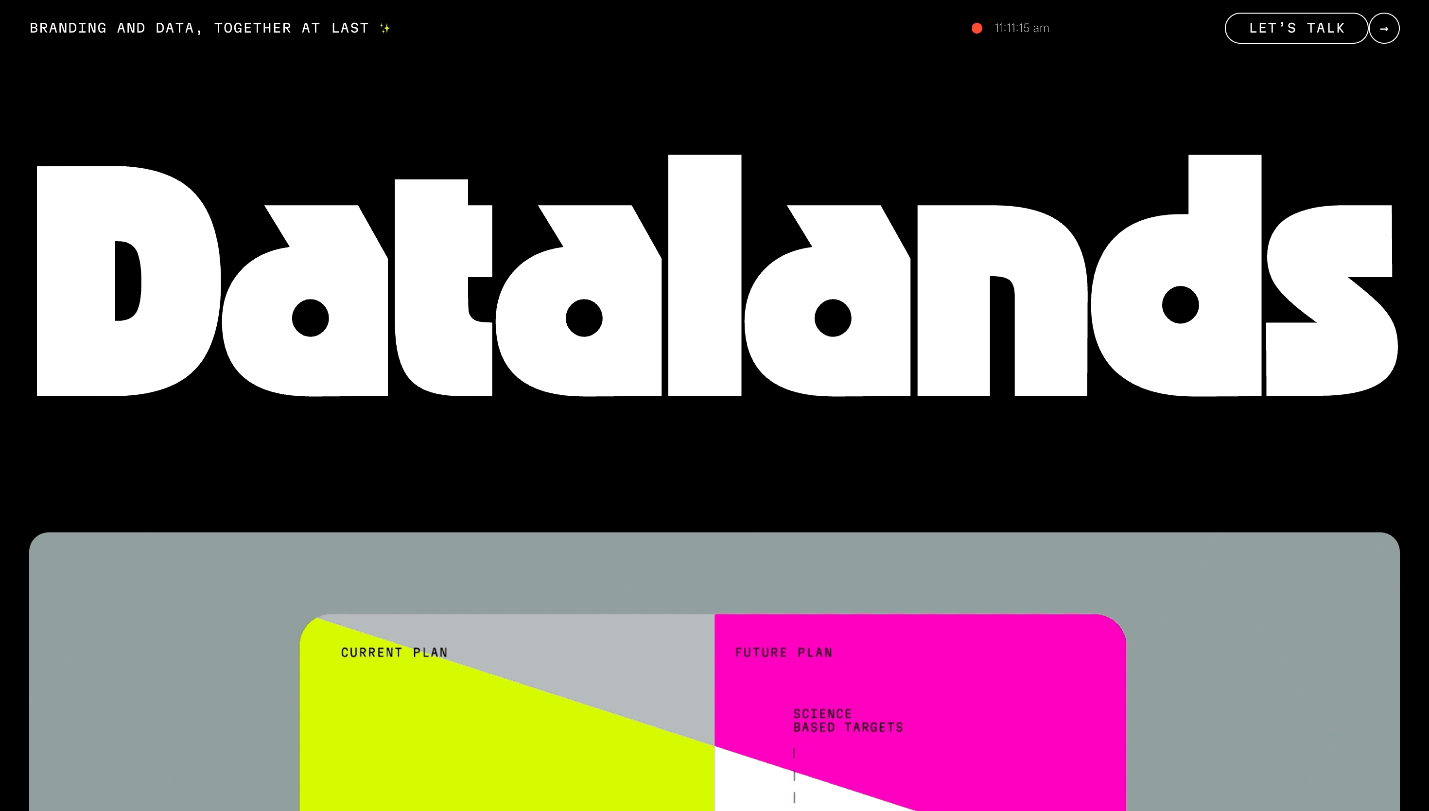 Datalands — Data Viz, Storytelling website design
