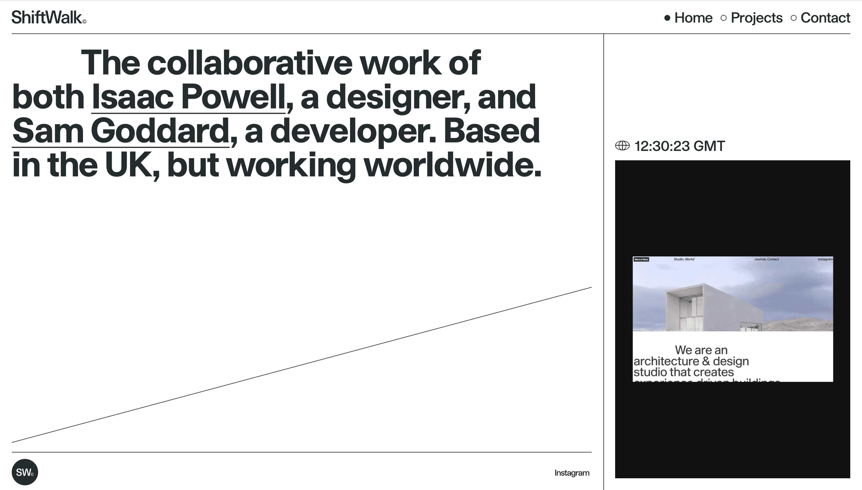 ShiftWalk — Agency, Studio website design