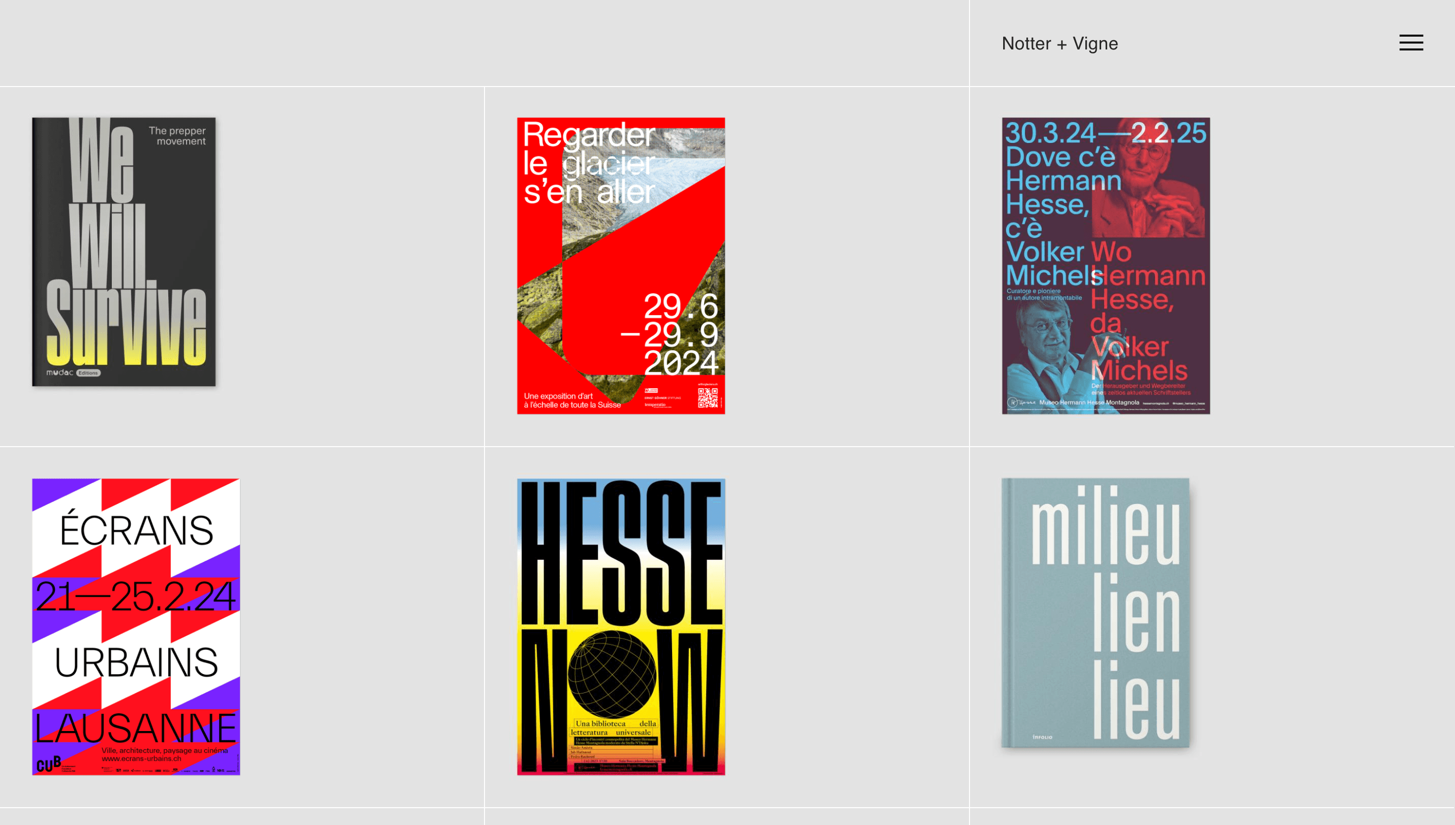 Notter + Vigne — Agency, Studio website design