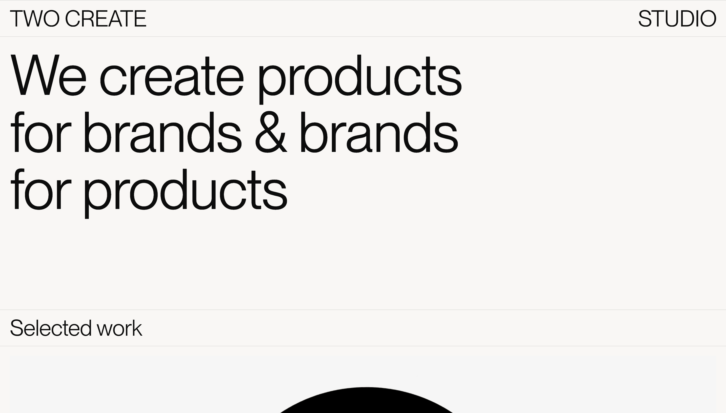 Two Create Studio — Agency, Studio website design