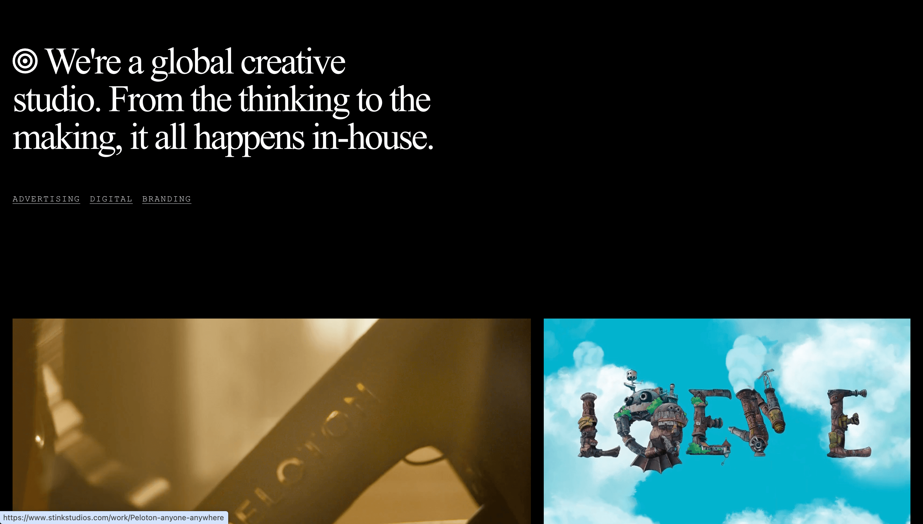 Stink Studios — Agency, Studio website design