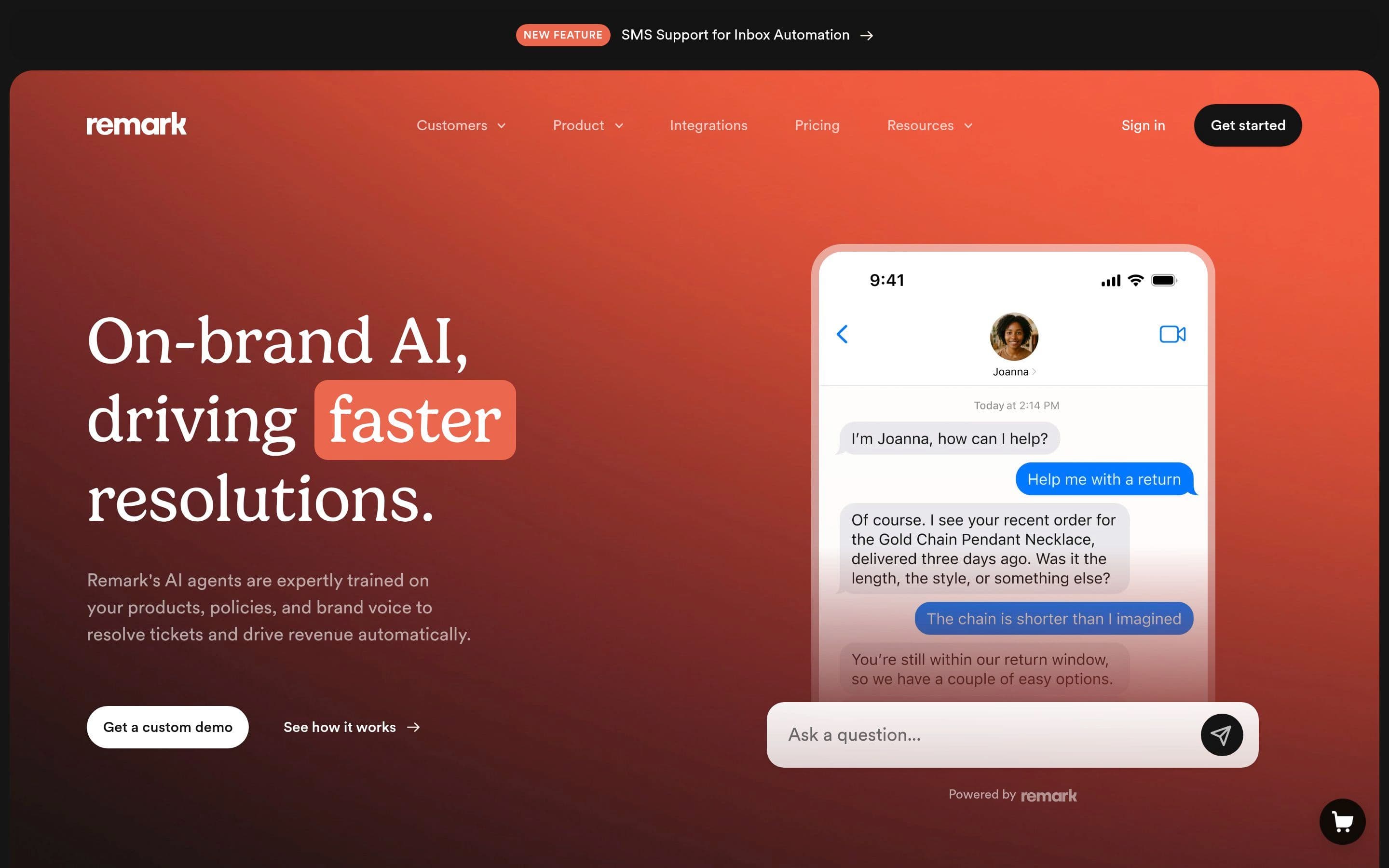 Remark — E-commerce, SaaS website design