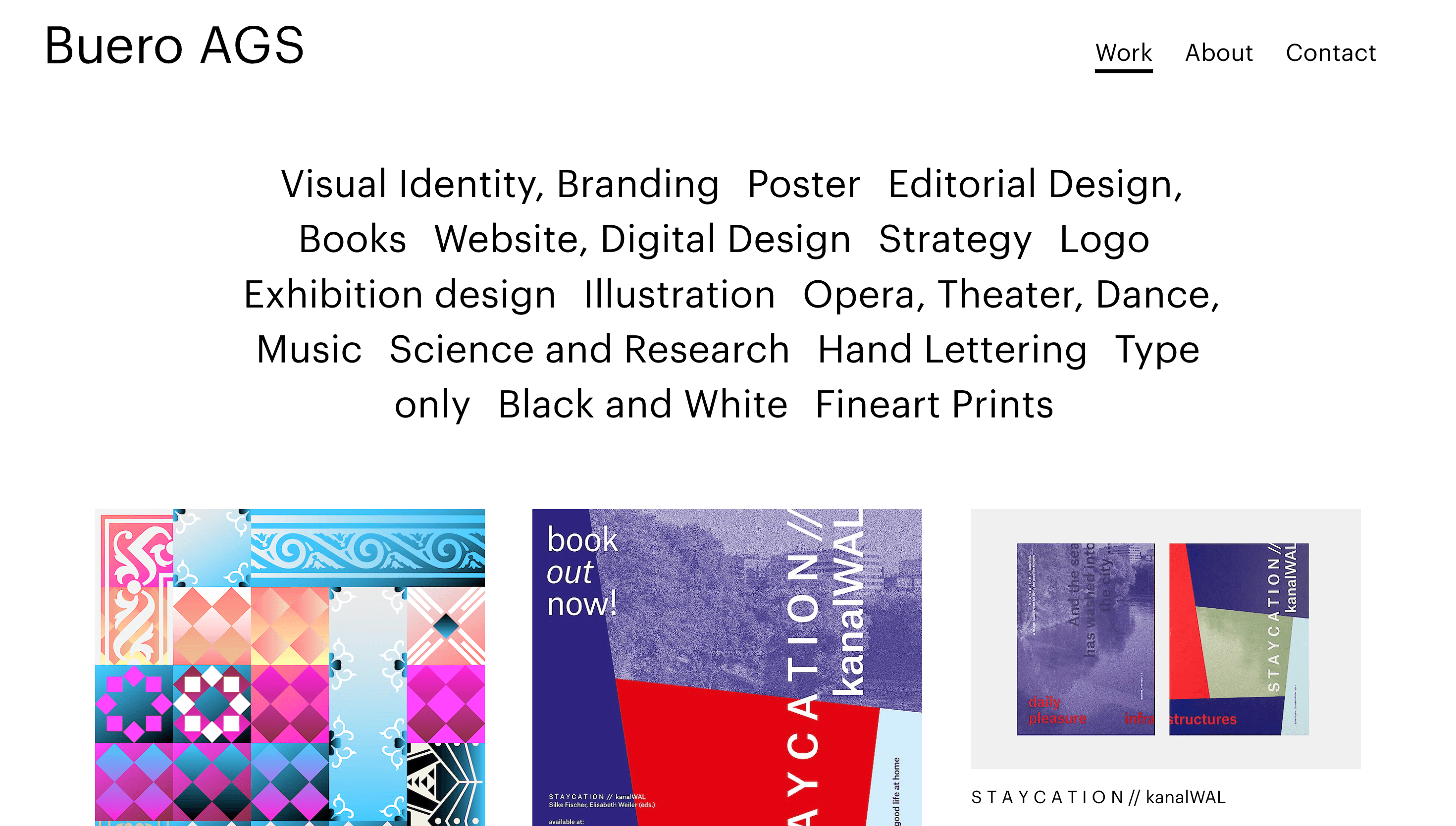 Buero AGS — Branding, Typography website design