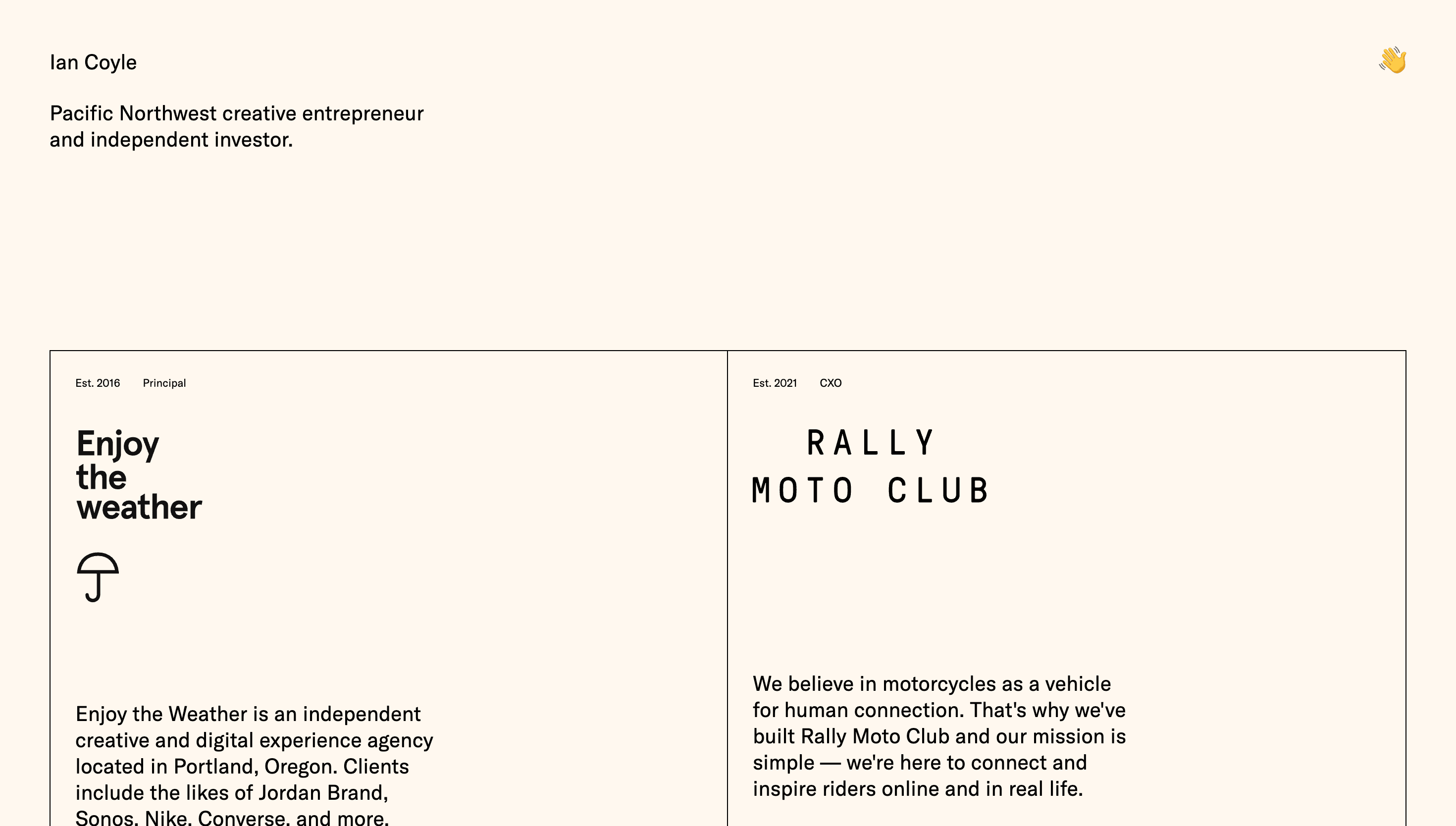 Ian Coyle — Developer, Portfolio website design