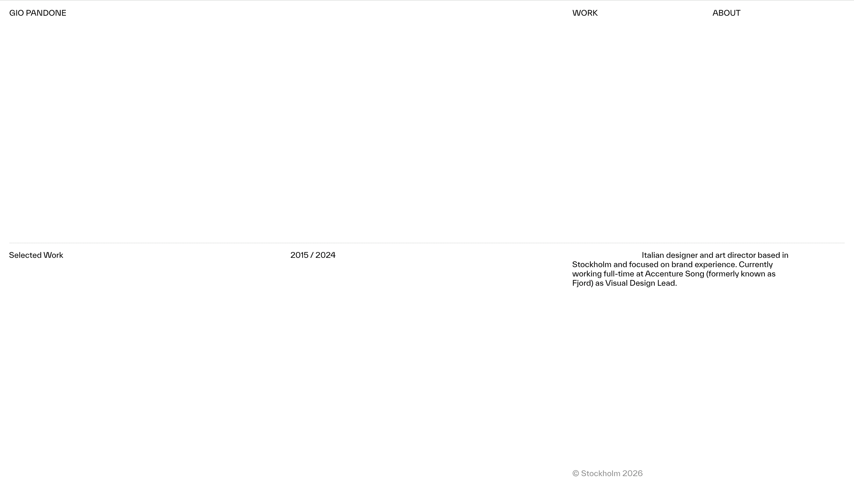 Gio Pandone — Designer, Art website design