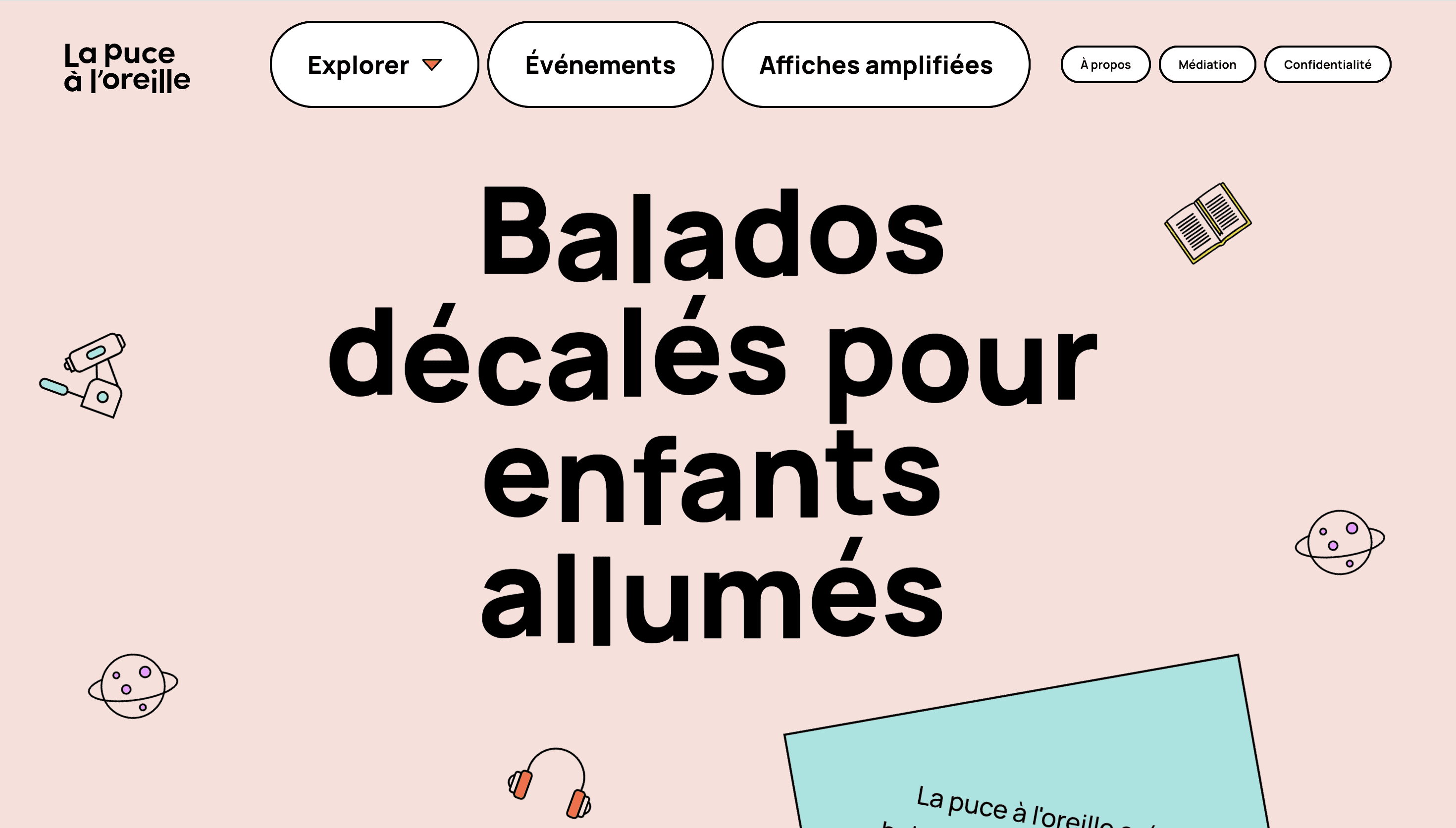 La puce à l'oreille — Entertainment, Education website design