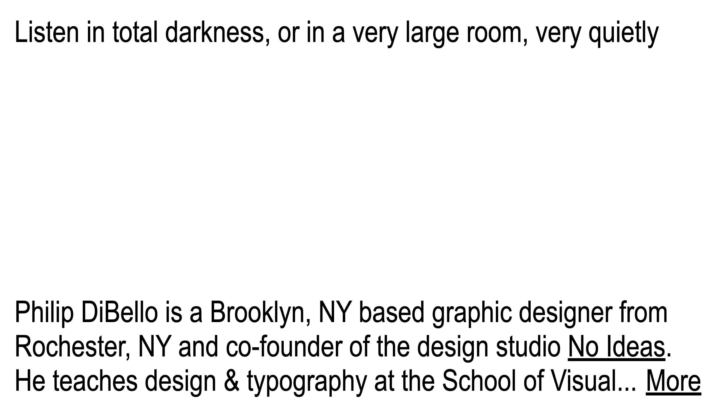 Philip DiBello — Interactive, Branding website design