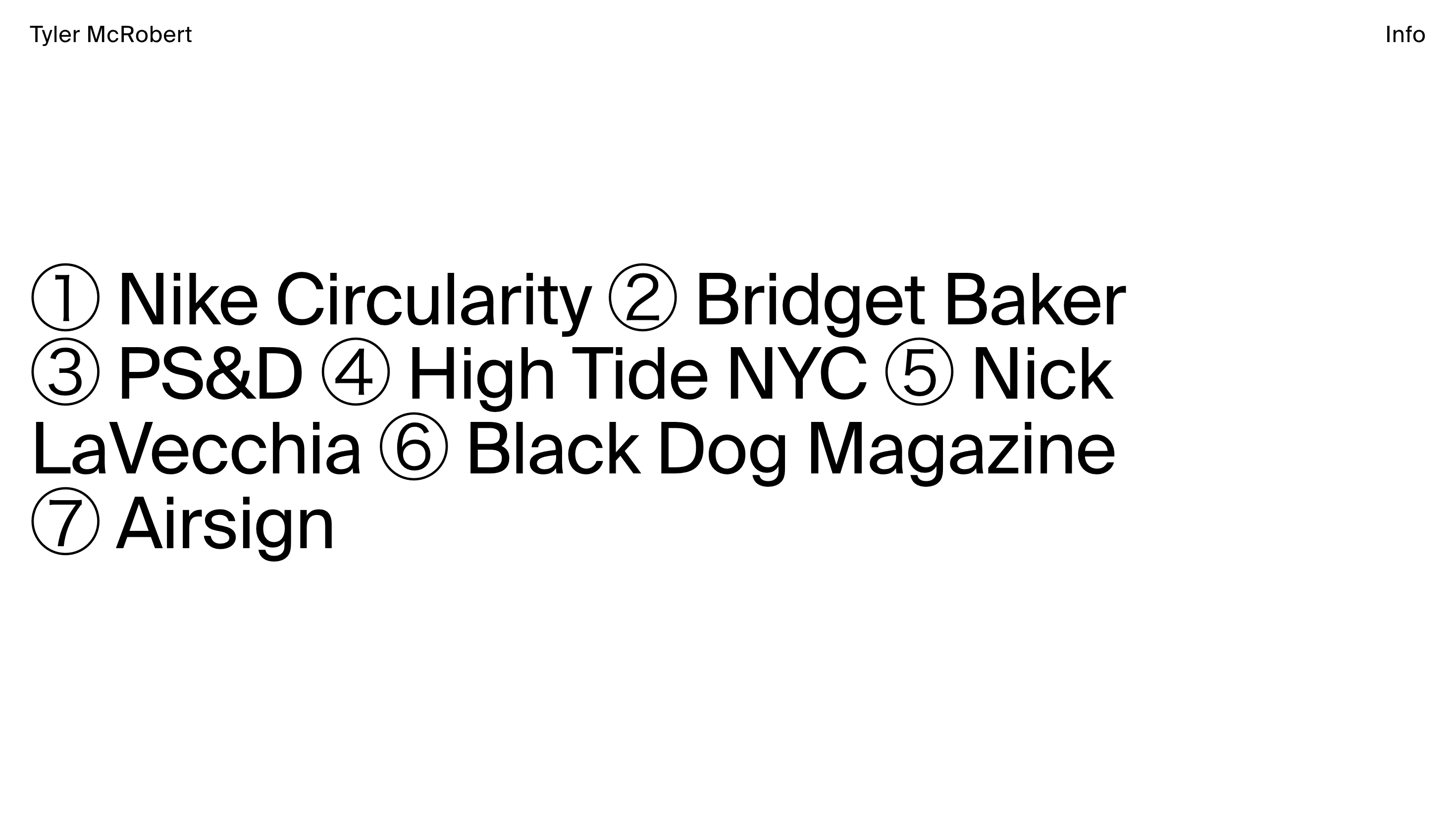 Tyler McRobert — Designer, Developer website design