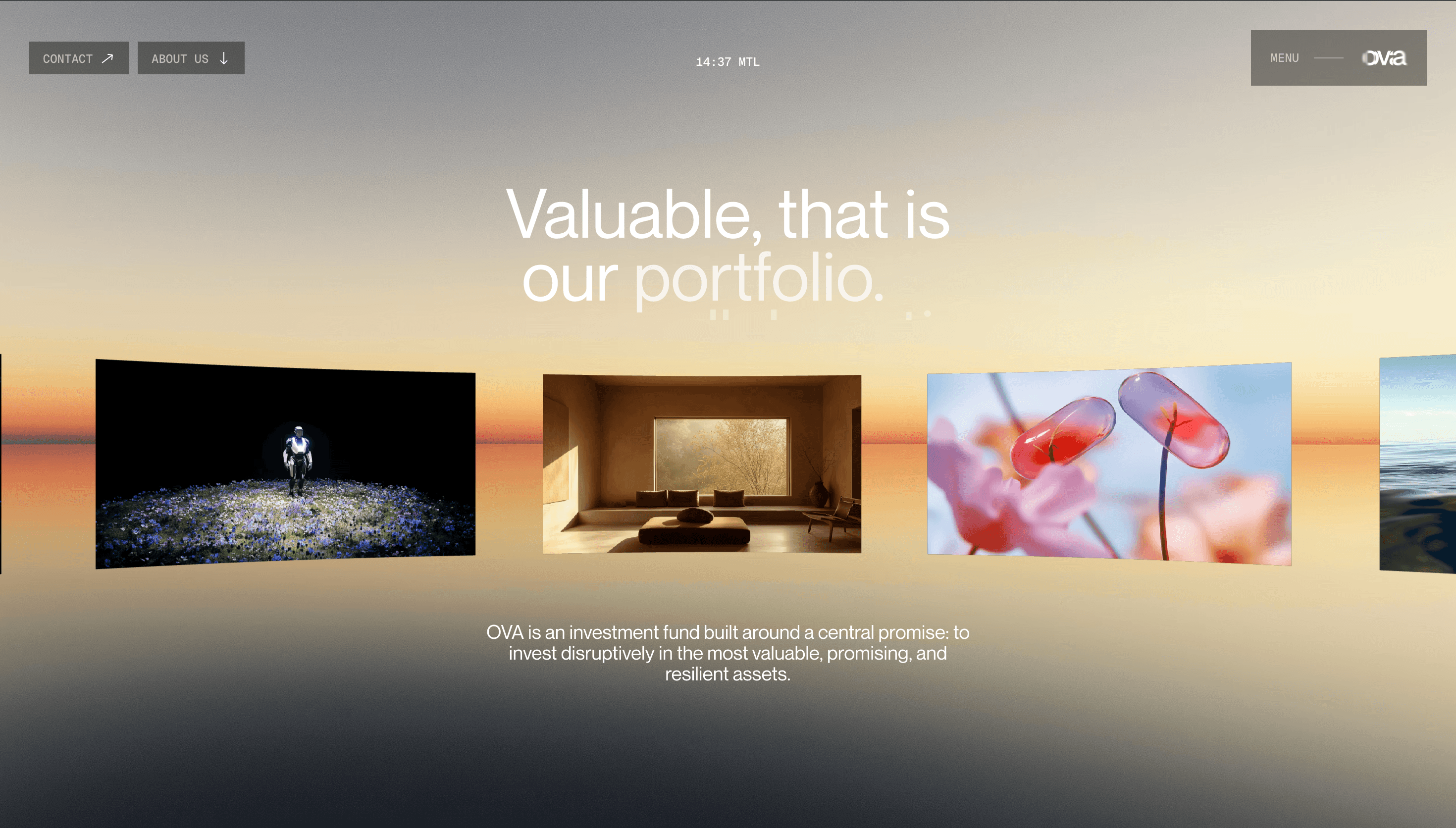 OVA Investment — Finance, Sustainability website design