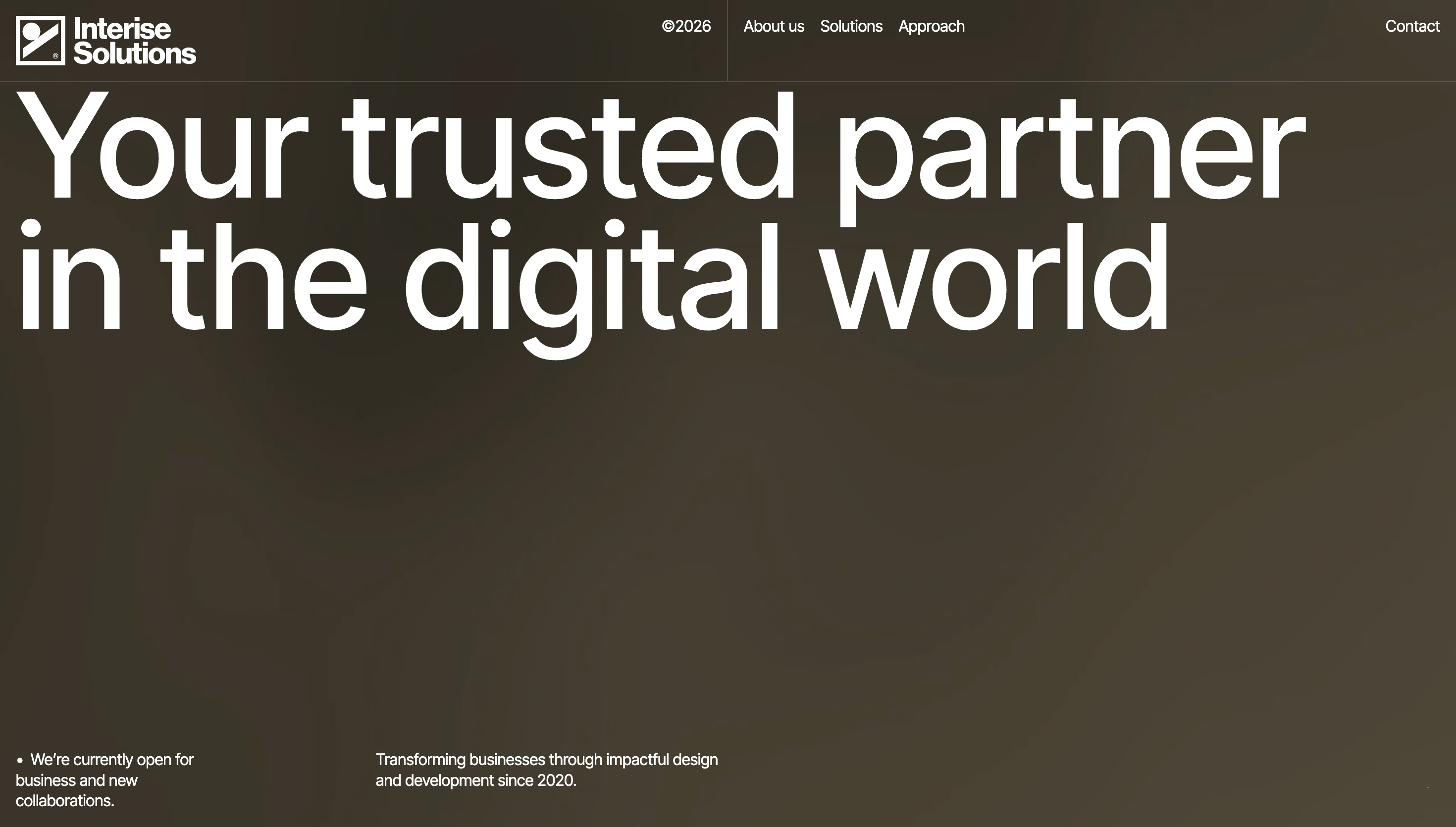 Interise Solutions — Agency, Tech website design