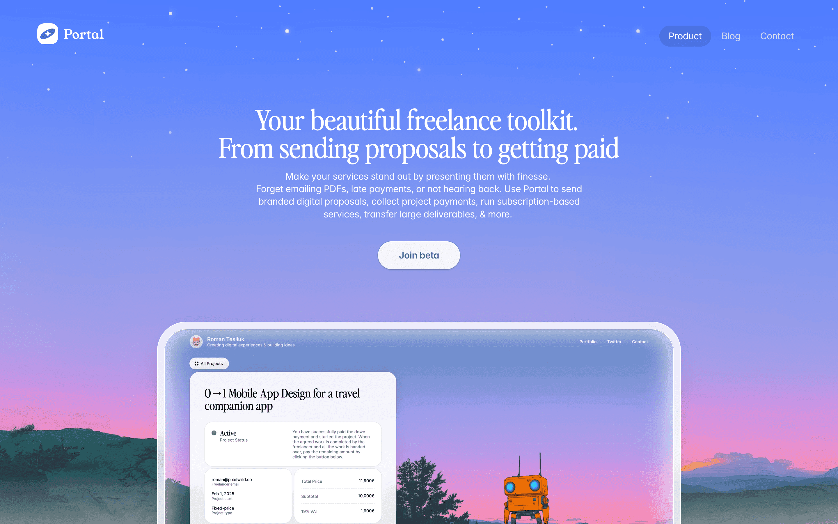 Portal — The Fastest Way Into Your Apps — Productivity, Minimal website design