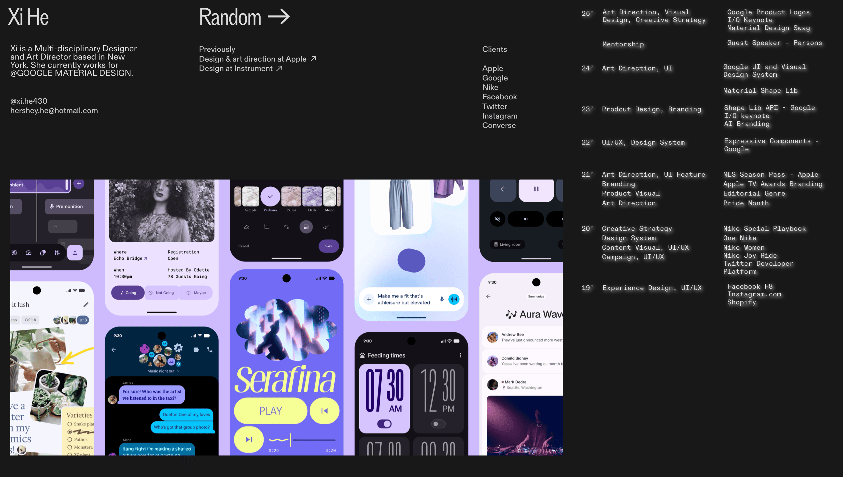xihestudio — Studio, Animation website design