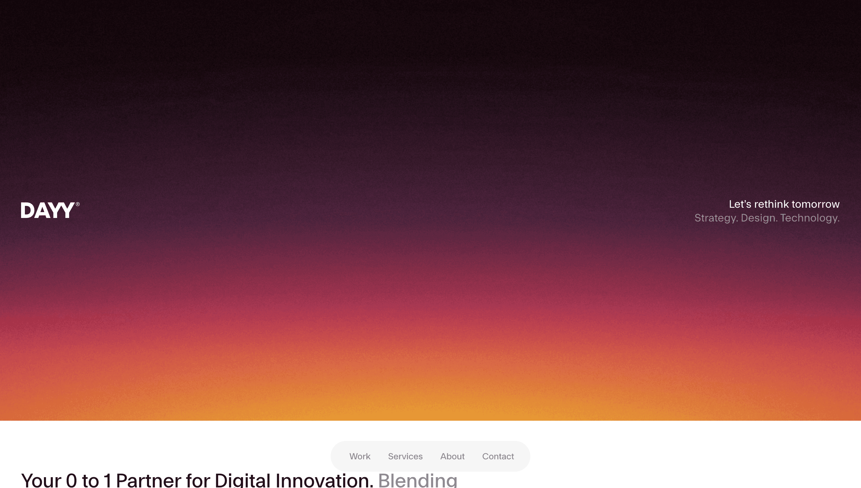 DAYY® — Agency, Startup website design