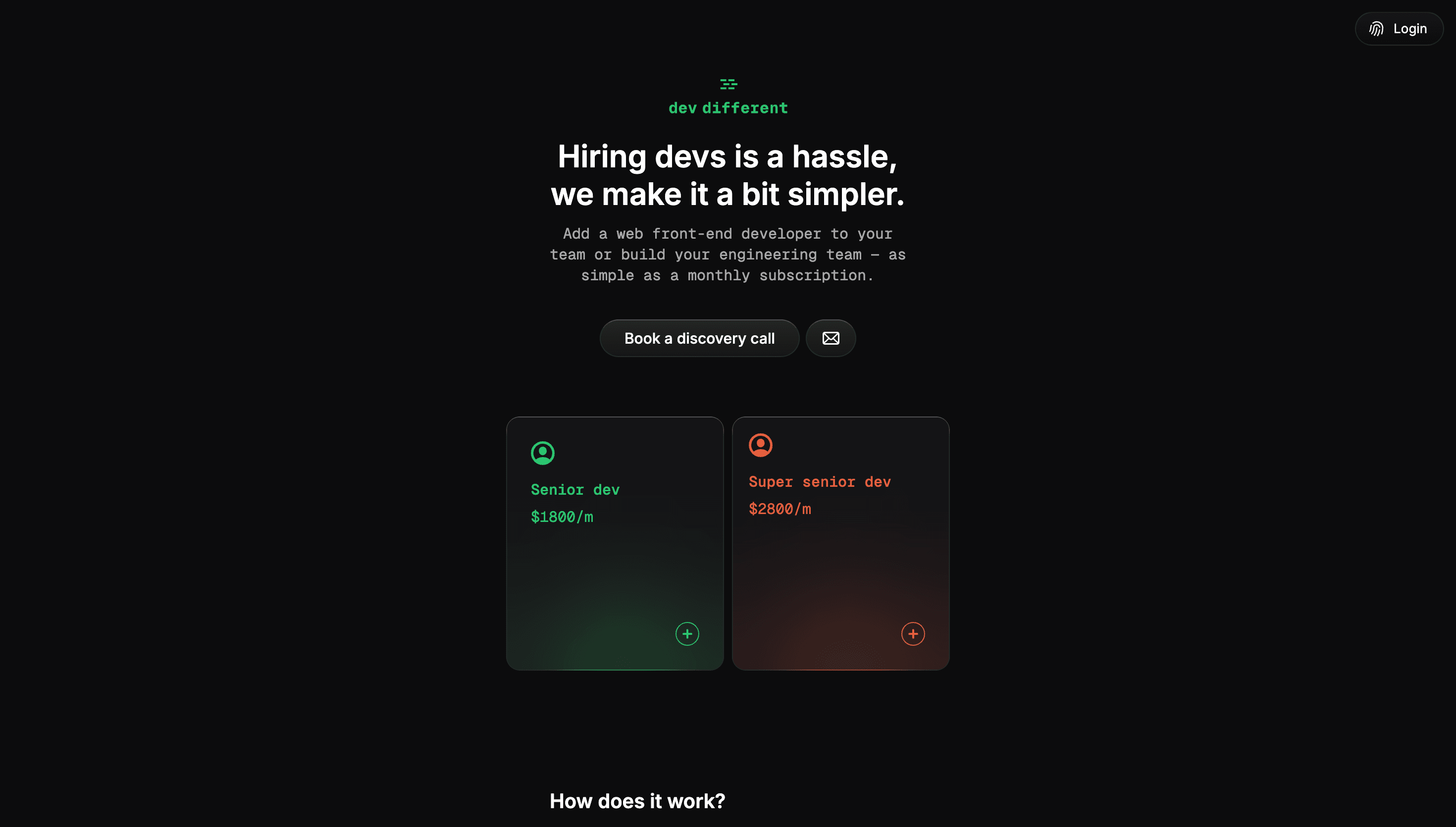 Dev Different — Agency, Tech website design