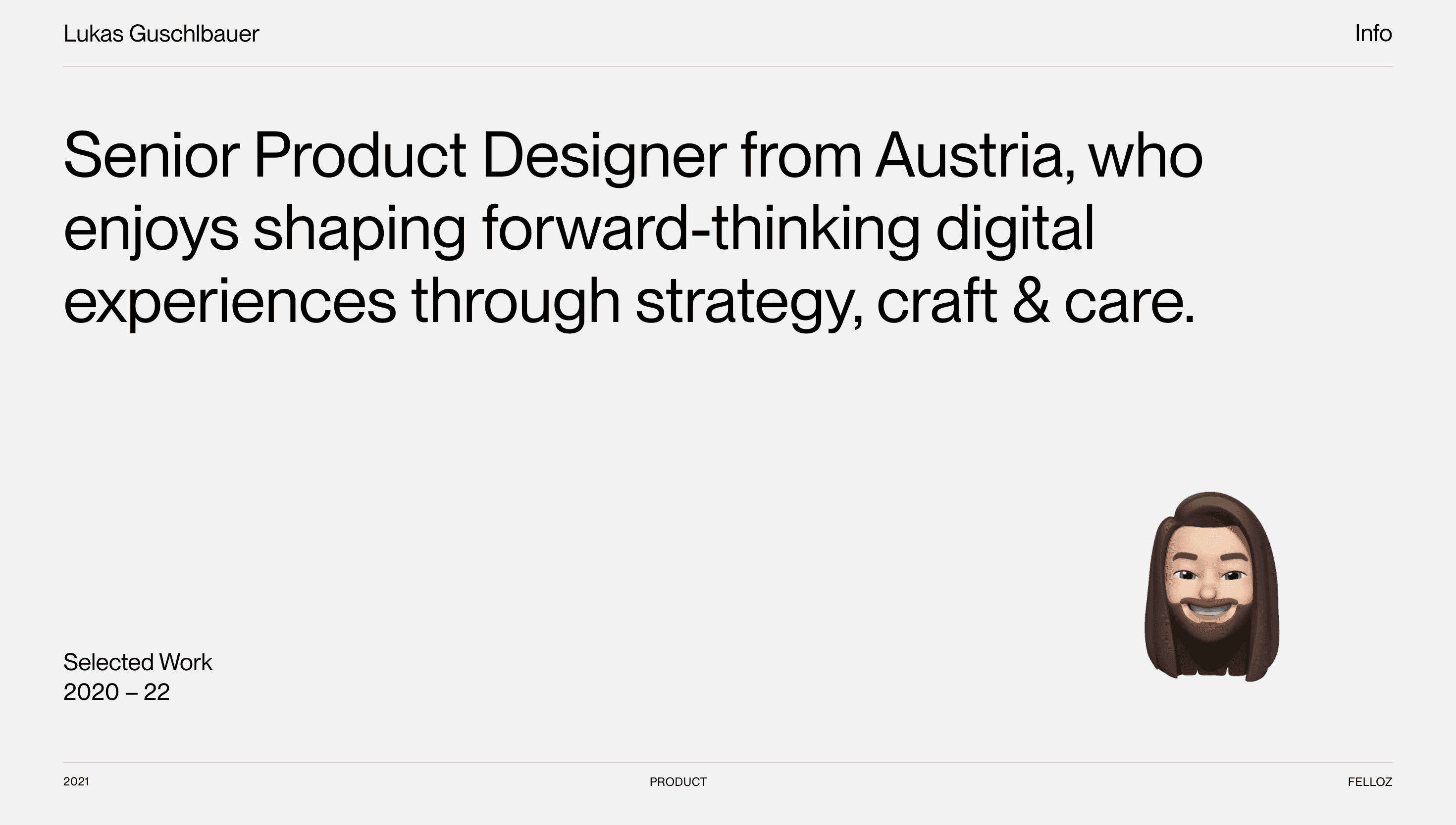 Lukas Guschlbauer — Designer, Portfolio website design