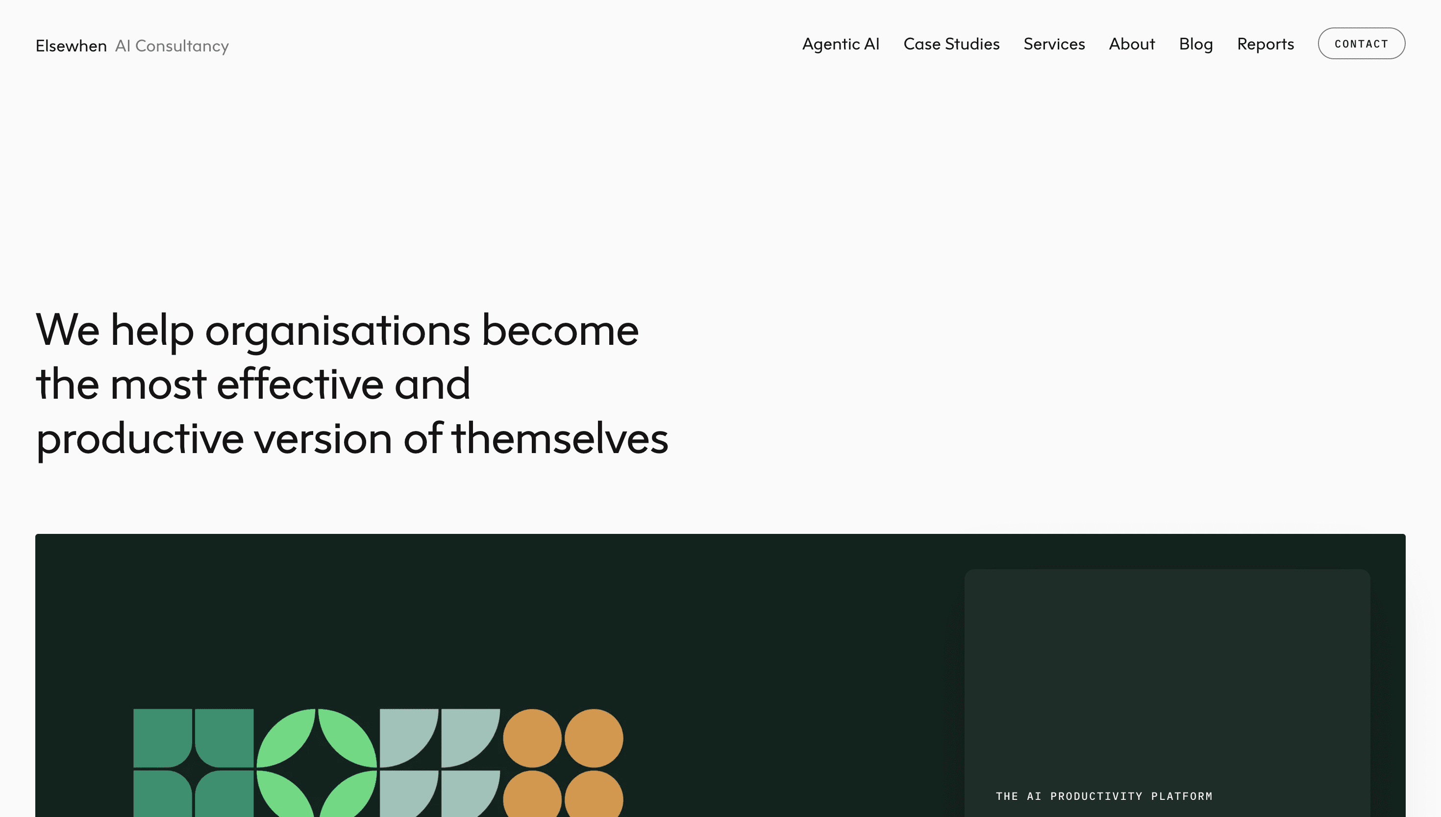 Elsewhen — Tech, Agency website design