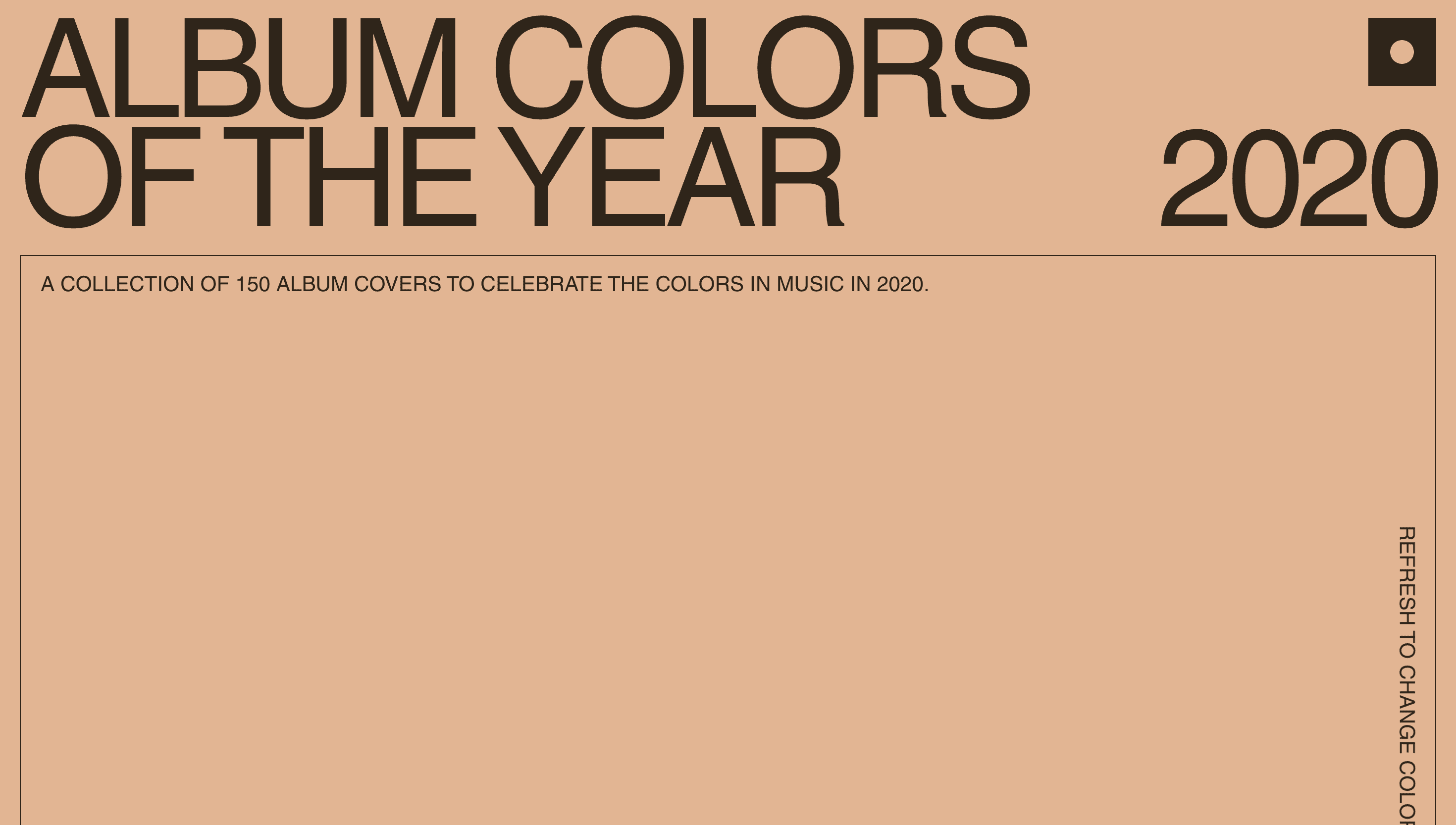 Album Colors — Art, Music website design