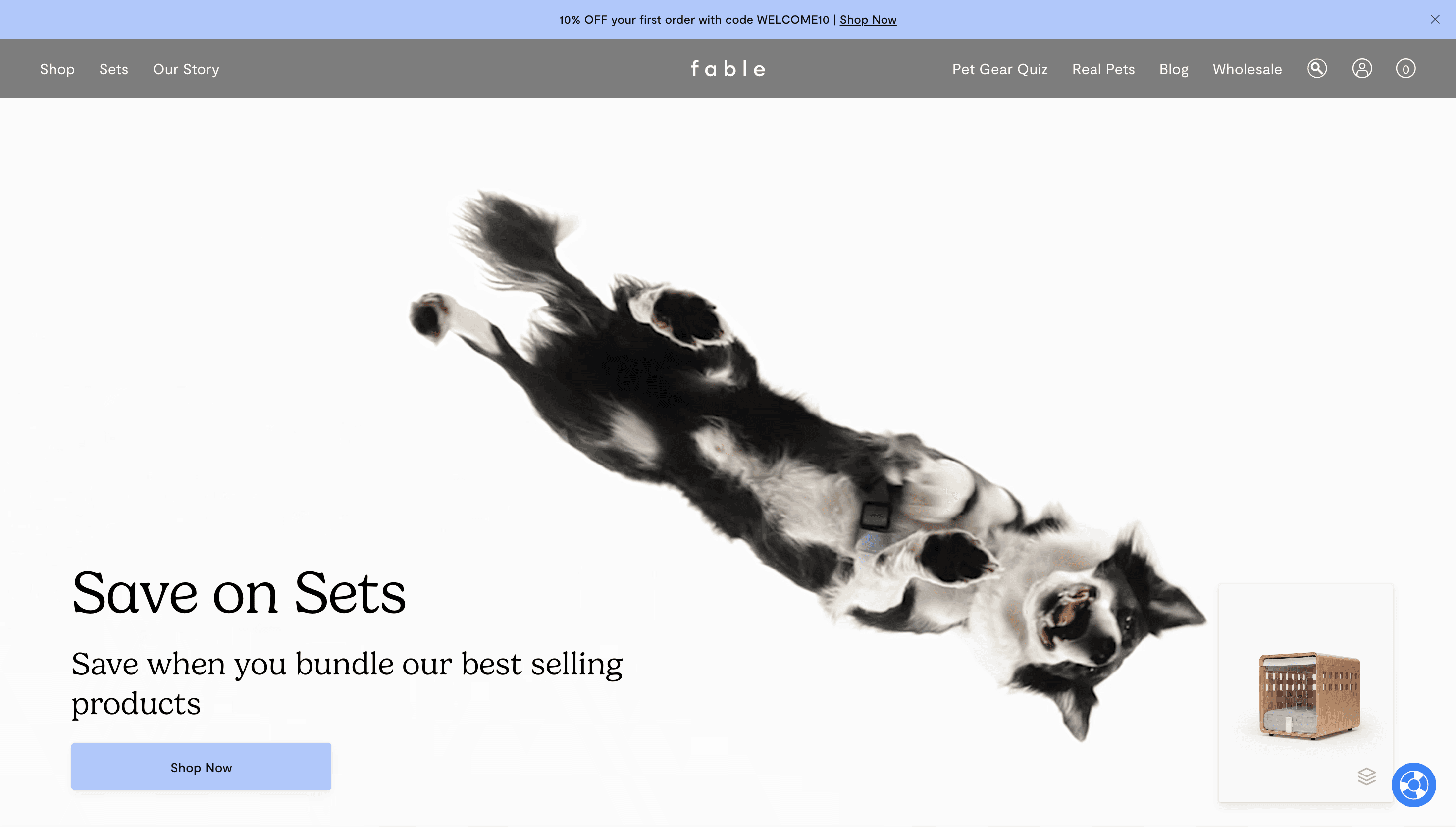 Fable Pets — Product, Outdoor website design