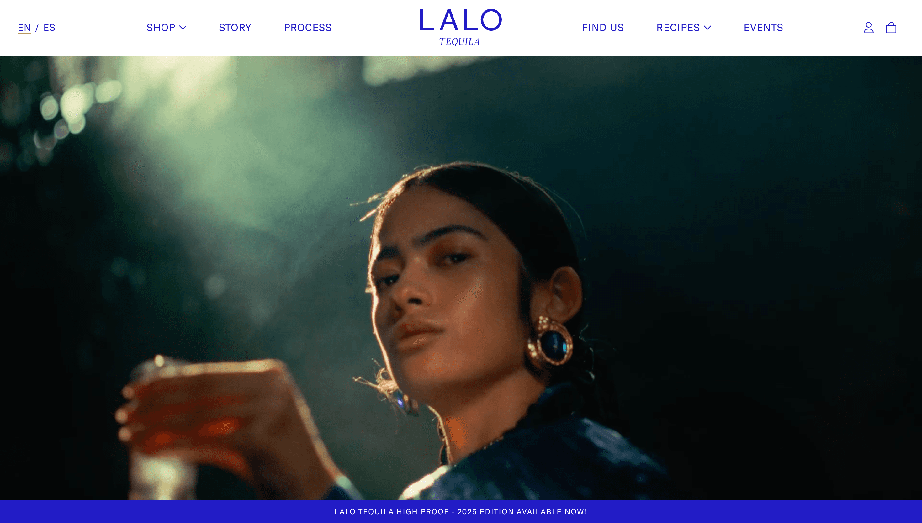 Premium Tequila Blanco — Food, Branding website design