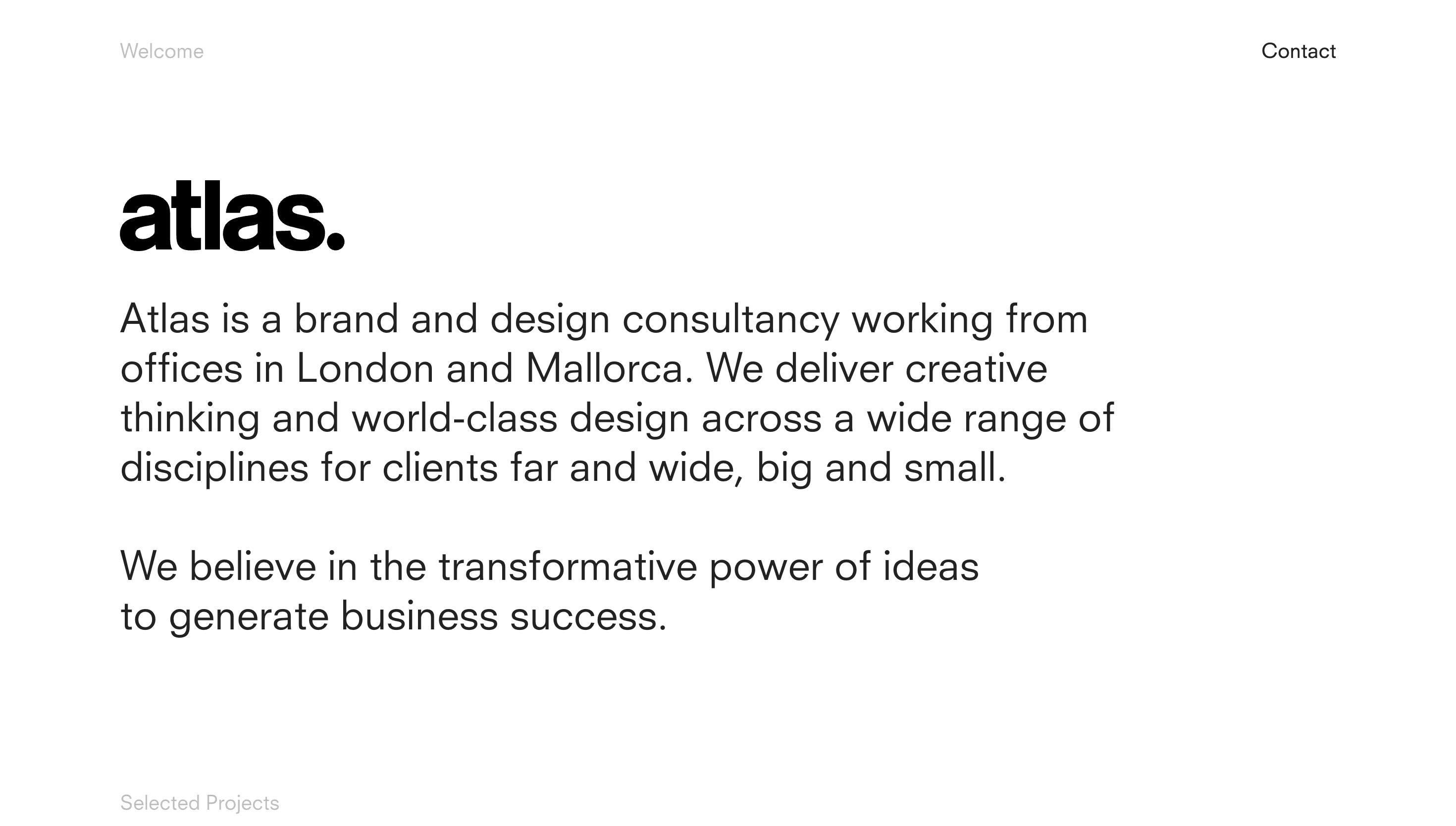 Atlas — Agency, Branding website design