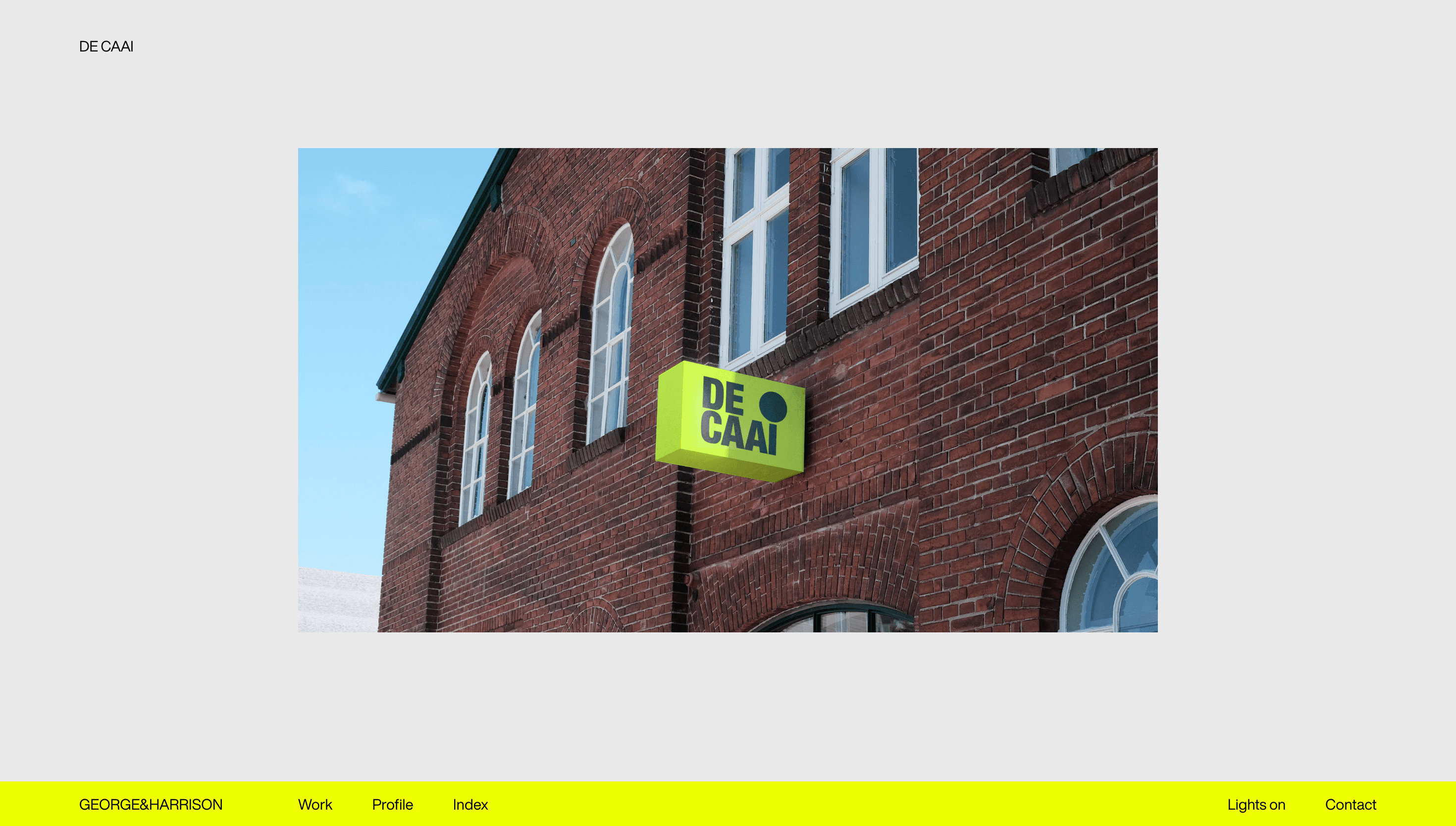 George&Harrison — Agency, Branding website design