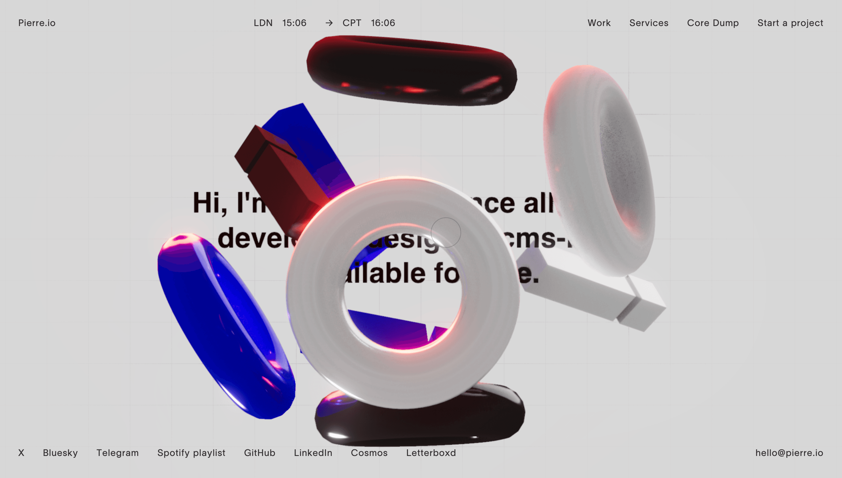 Pierre — Agency, Portfolio website design
