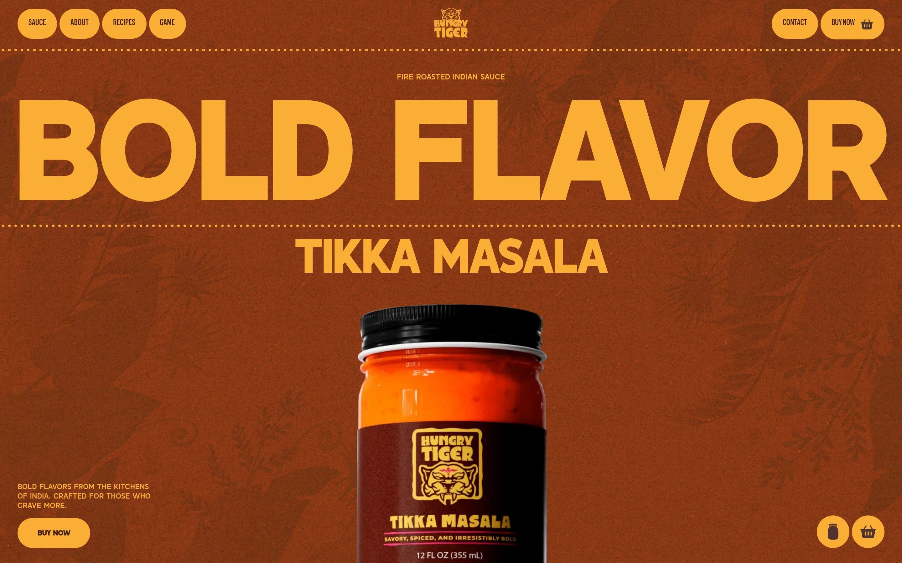 Hungry Tiger — Food, E-commerce website design