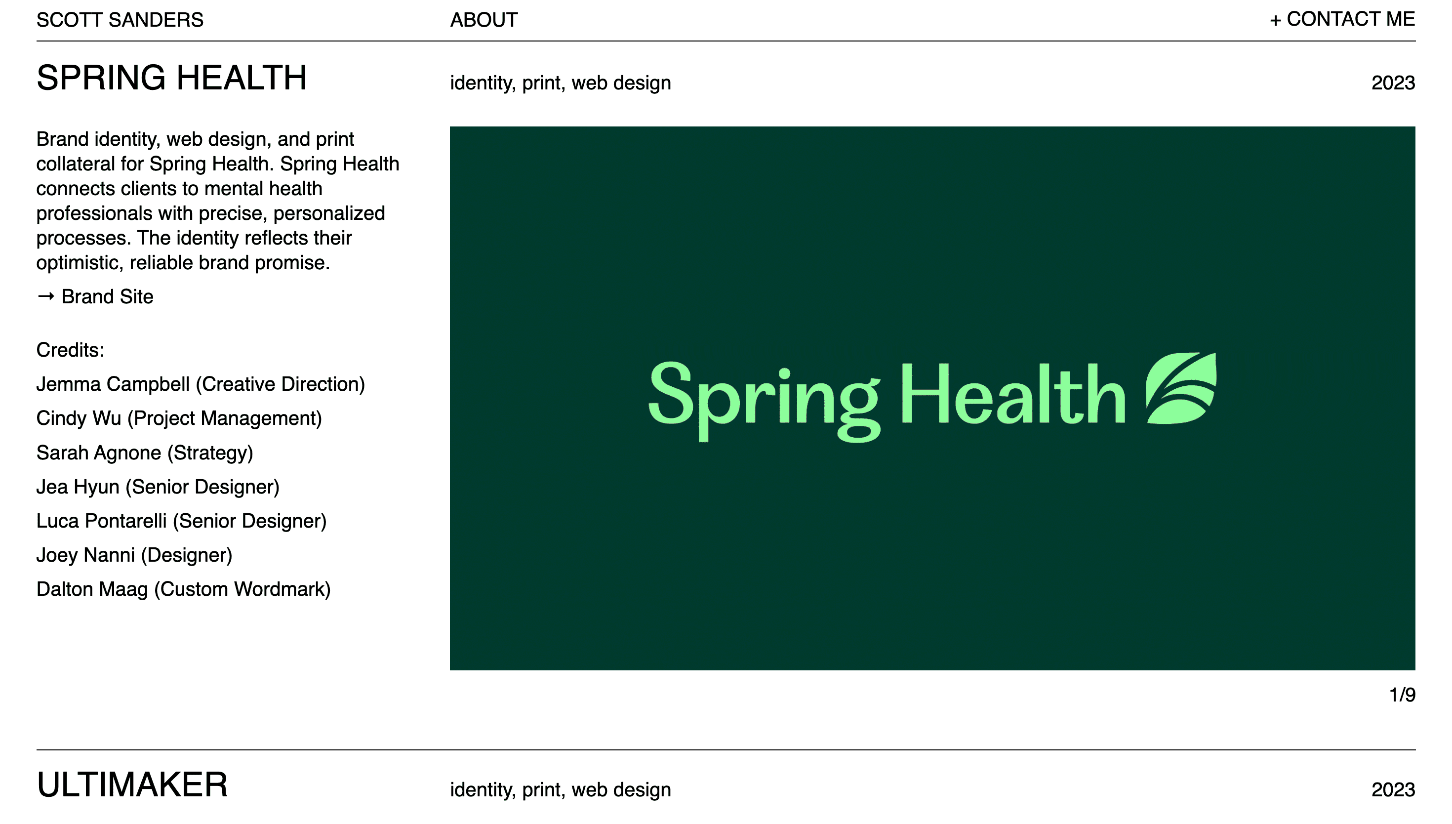 SCOTT SANDERS — Personal, Portfolio website design