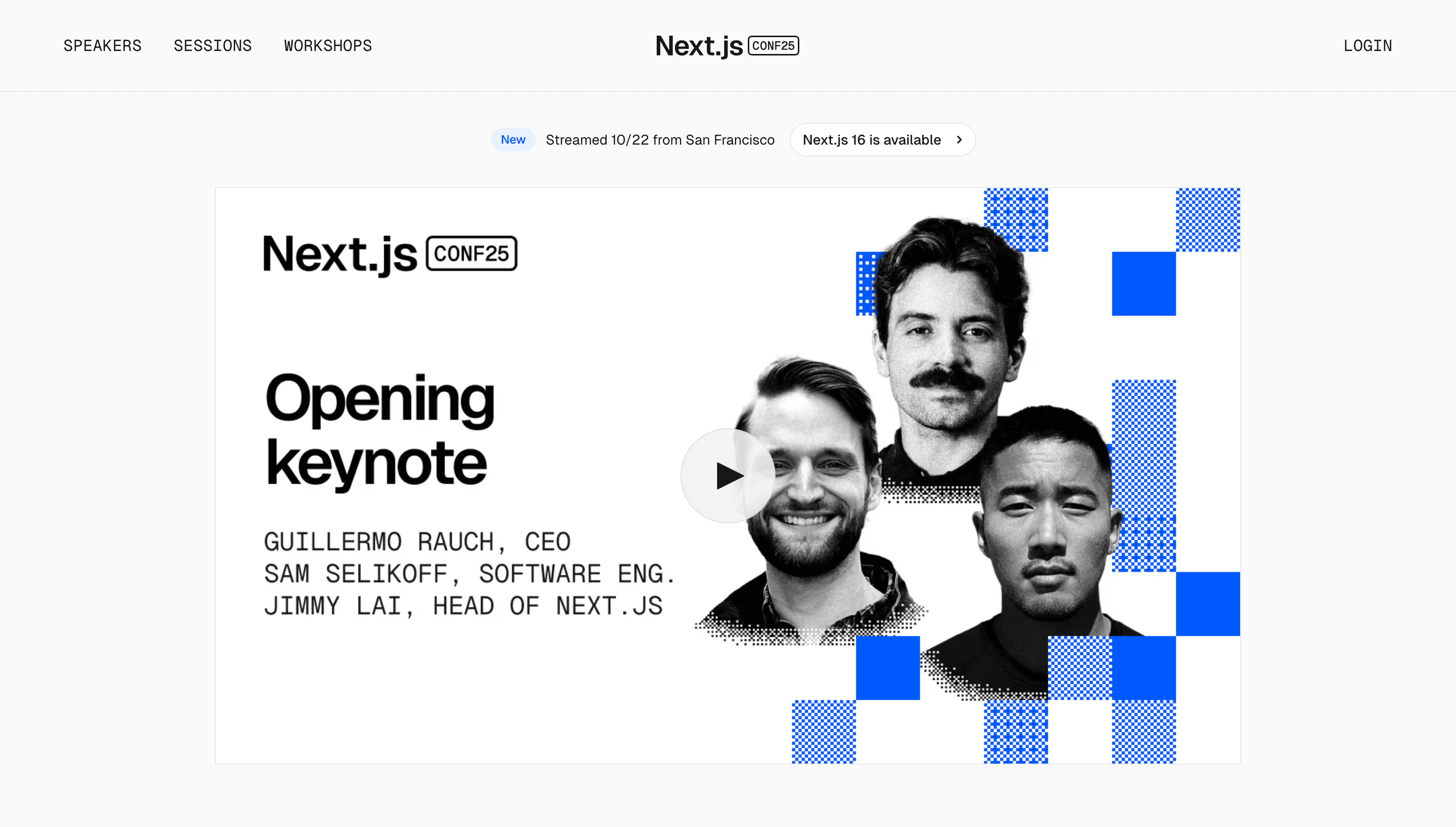 Next.js Conf 2025 — Next.js, Tech website design