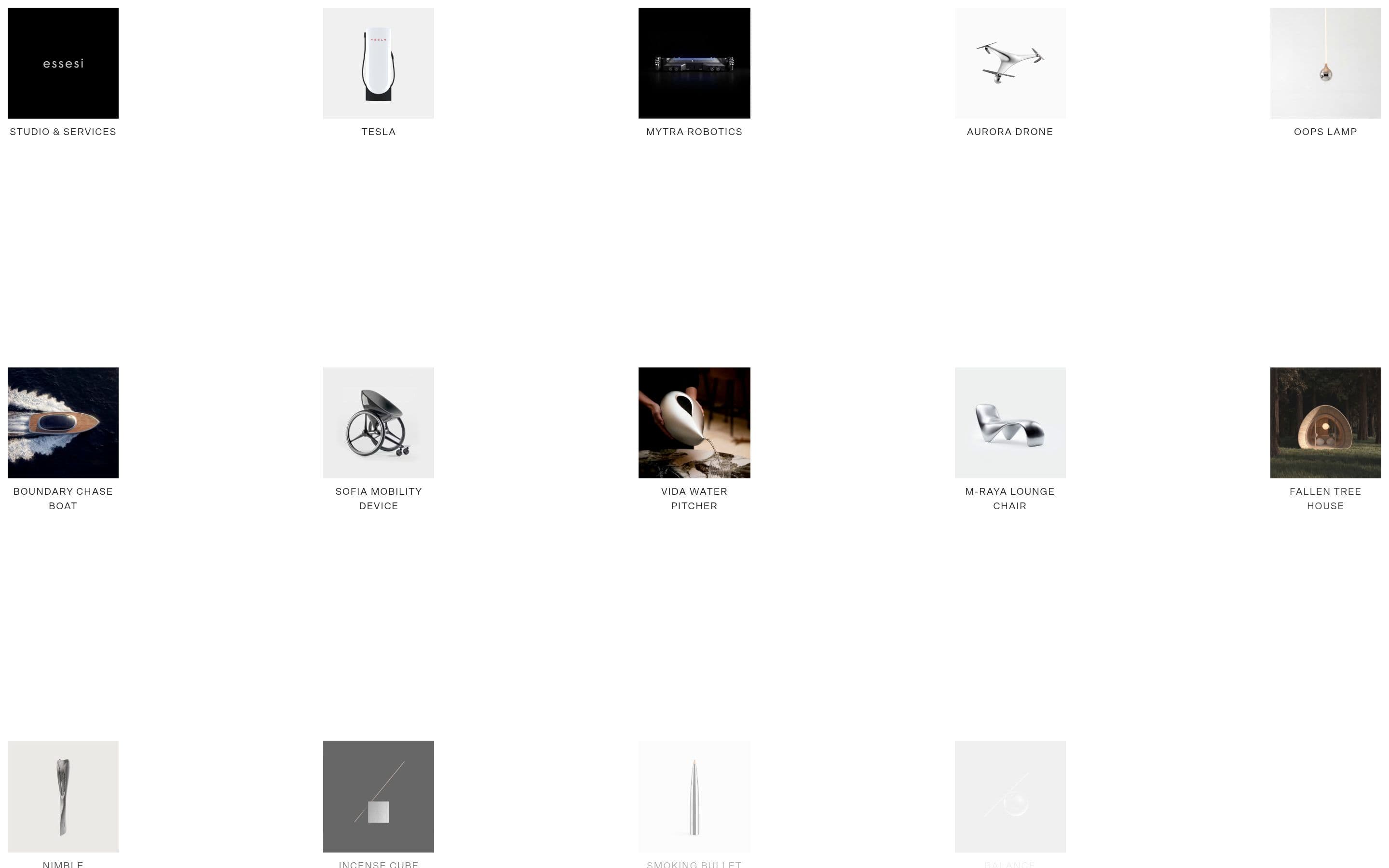 ALBERTO ESSESI — Designer, Tech website design