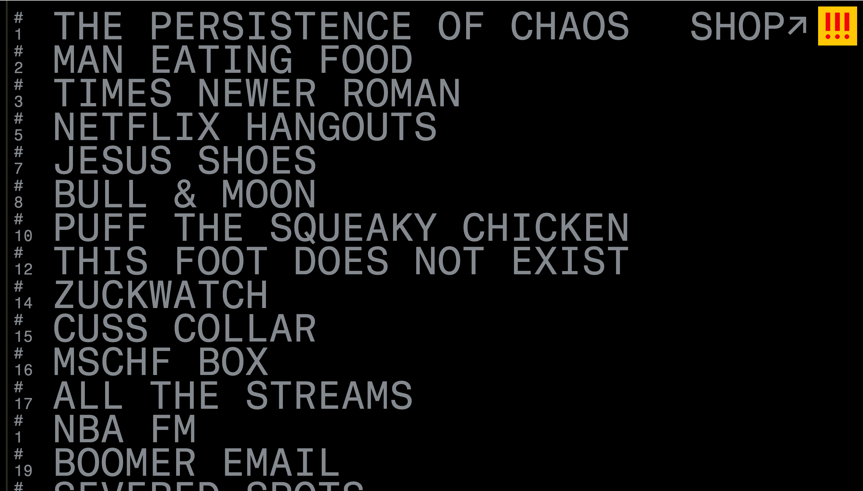 MSCHF — Culture, Art website design