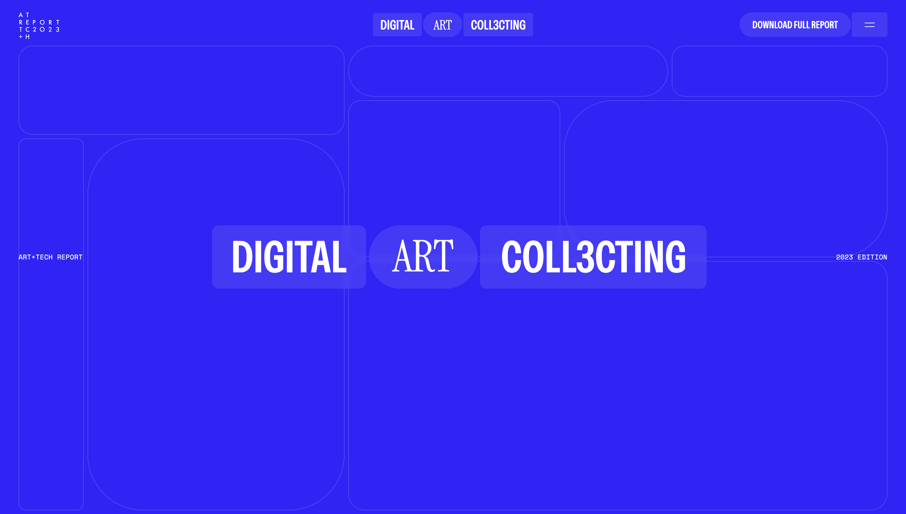 ART+TECH Report — Art, Tech website design