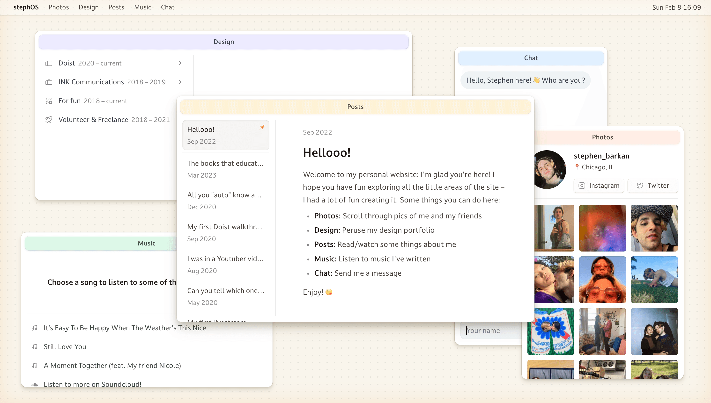 Stephen Barkan — Designer, Portfolio website design