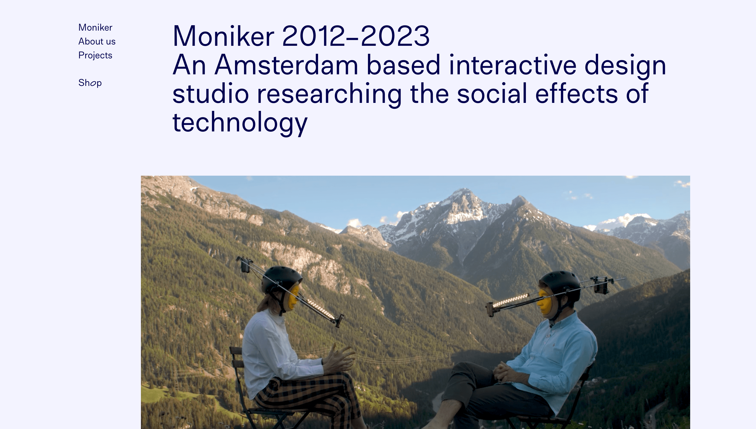 Moniker — Studio, Animation website design