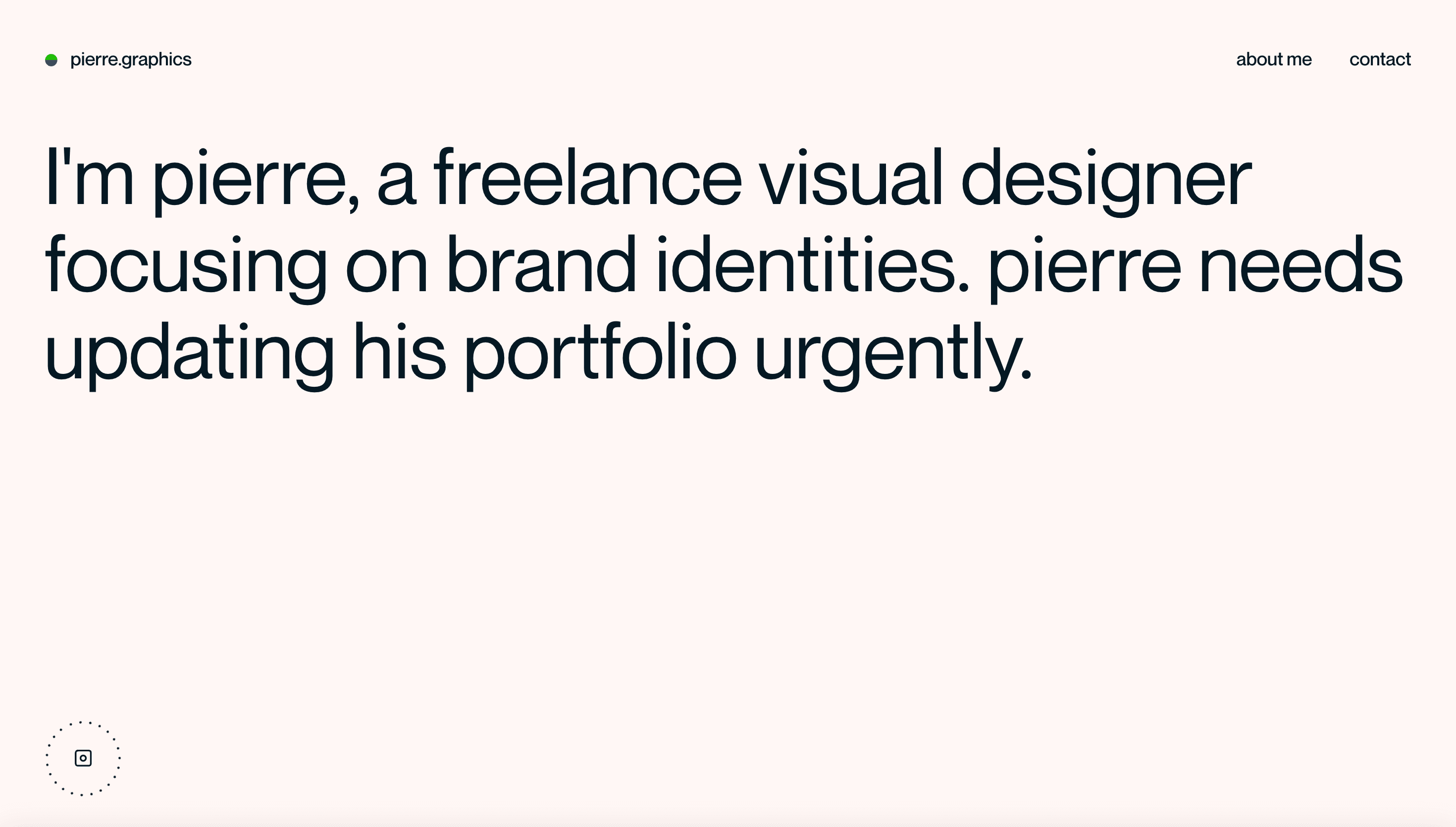 Pierre Picouleau — Designer, Portfolio website design