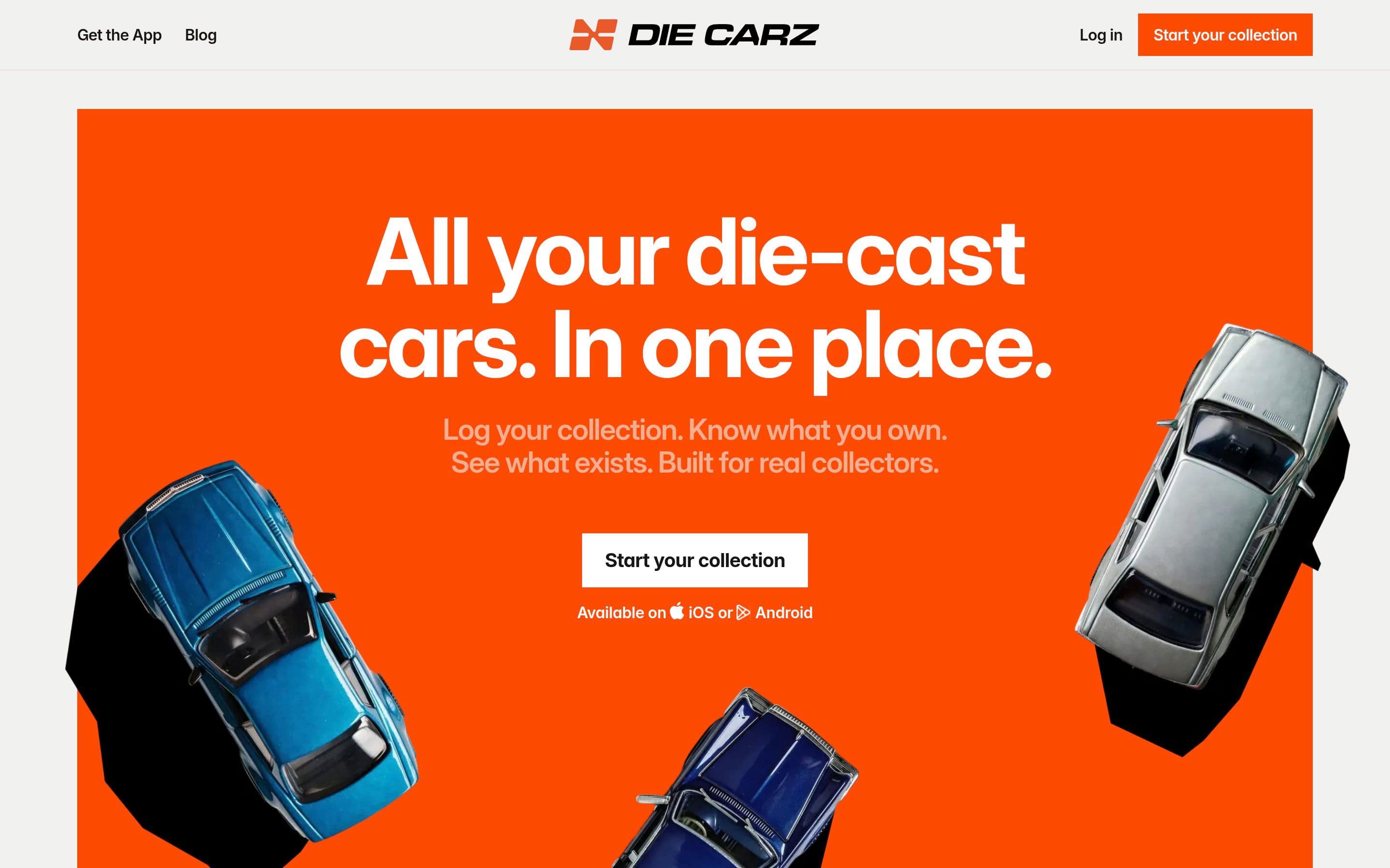 Die Carz — App, Community website design